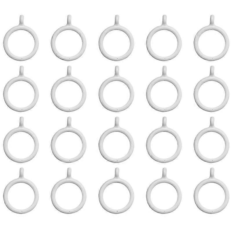 For 20x 25mm Inner Plastic Curtain Rings White