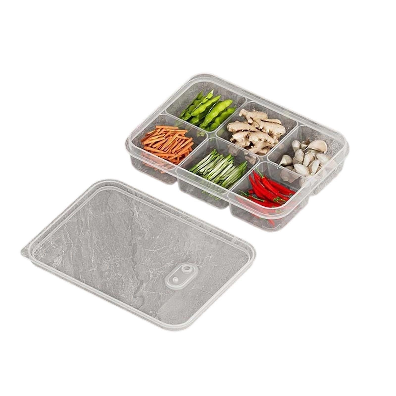 Kitchen Storage Container Multi Chamber Design Ventilation Technology PP Box For Refrigerator Freezer Organization Multicolor