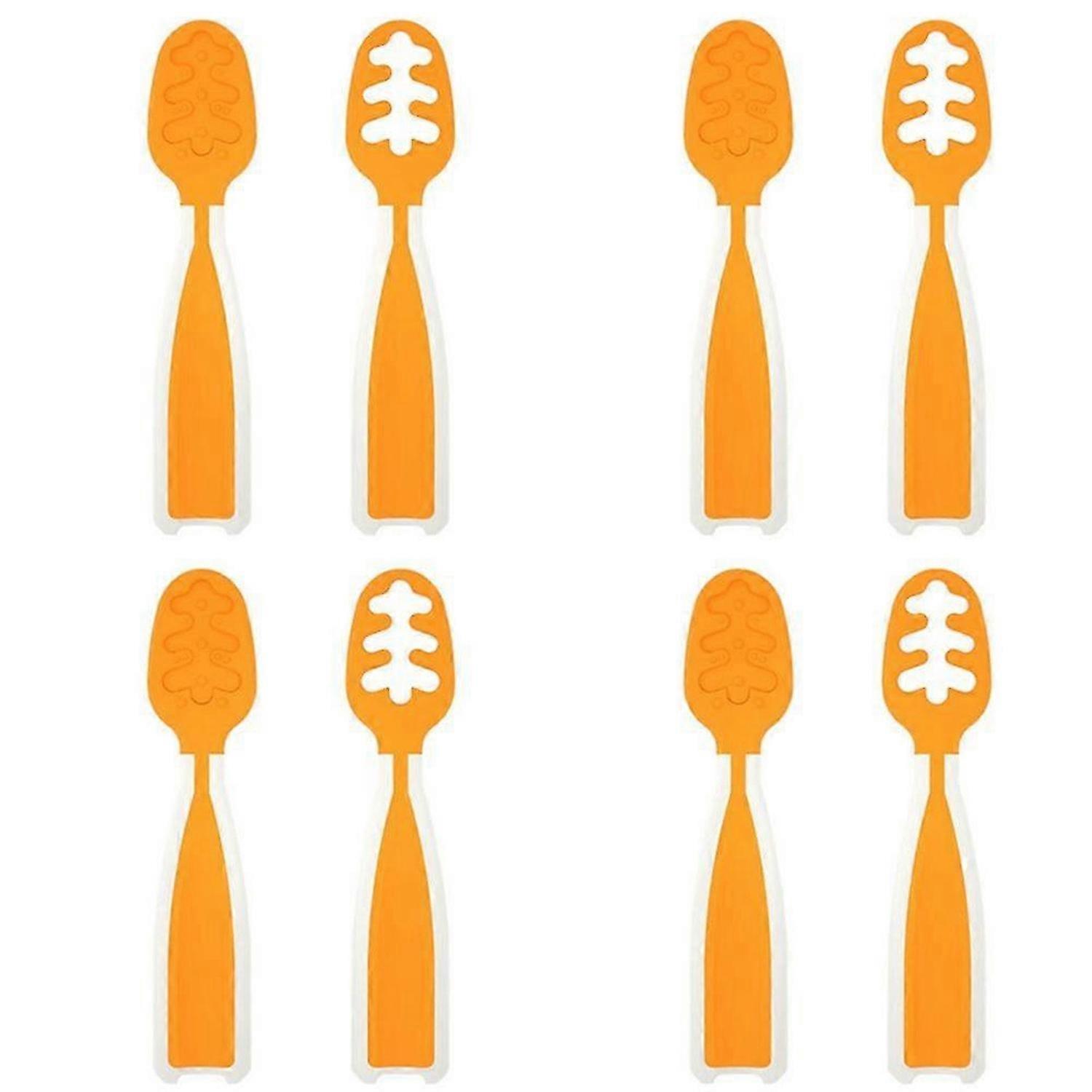 Baby Self-Feeding Spoon Set, Flexible Teething Spoons, Ideal for Pureed Foods & Feed Training,Suitable for 6+ Months