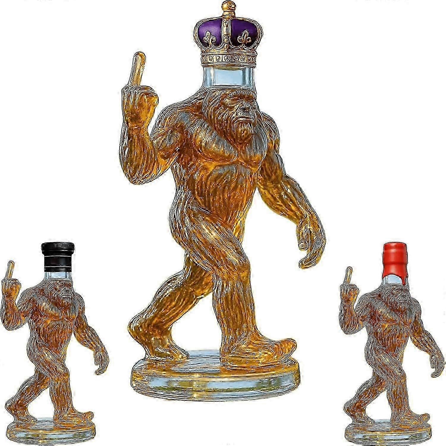 Engraved Sasquatch whiskey decanter for rustic cabin gifts