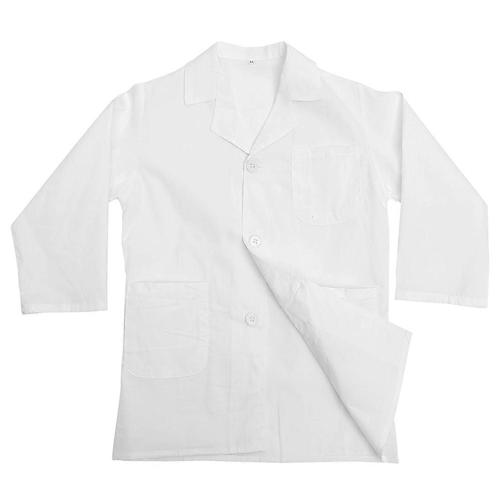 Marine Biologist Costume Kids Lab Coat for Children School Performances White Polyester Cotton Role Playing 1 Set