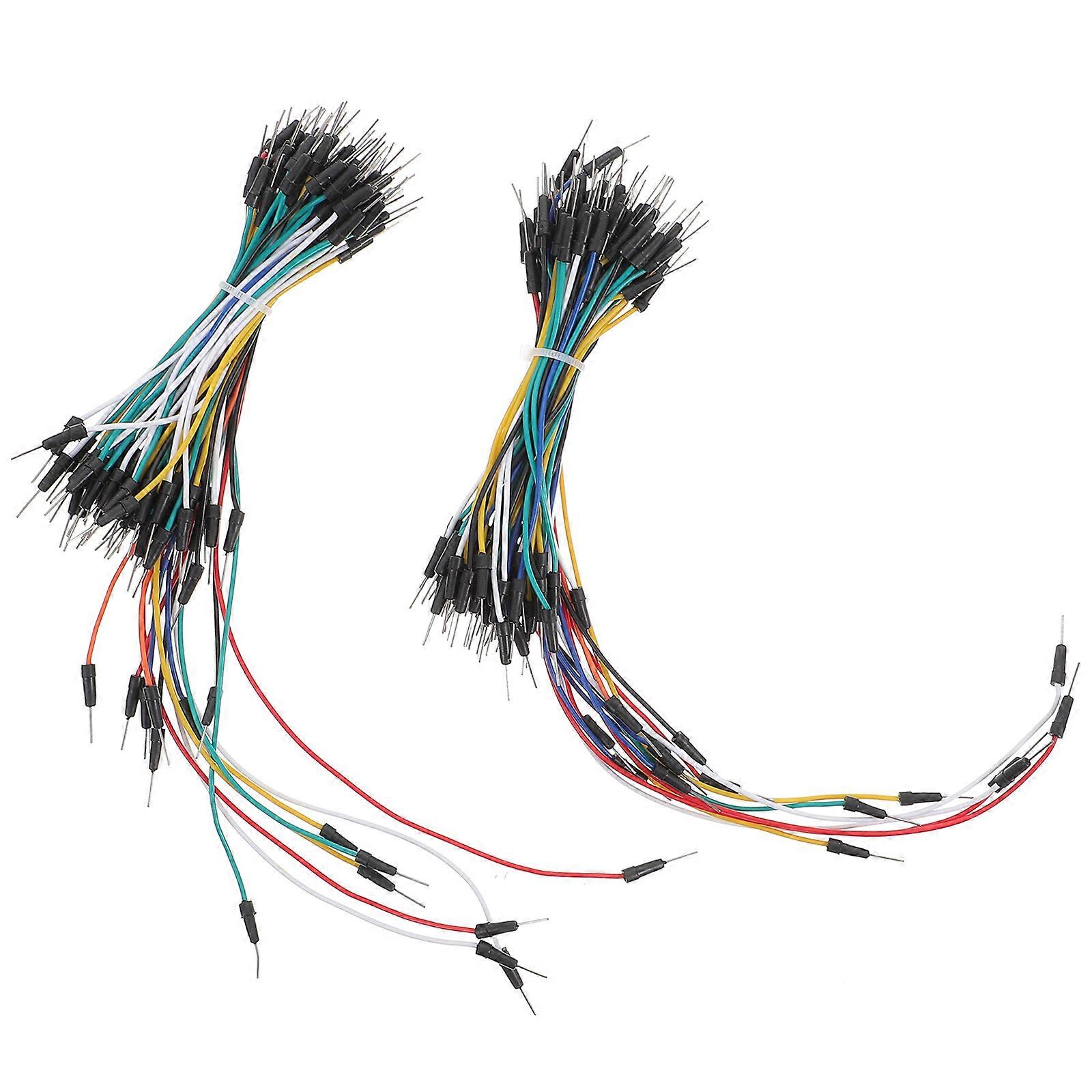 Jumper Wire Breadboard Jumper Cable Replacement for Electronics Projects Multi Iron Aluminum 130Pcs