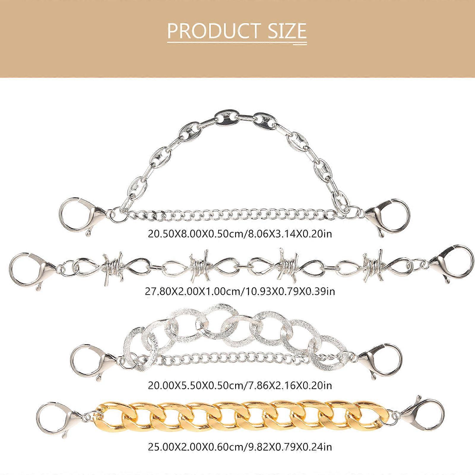 Metal Shoe Chain for Decoration 12Pcs Assorted Color Shoe Charms
