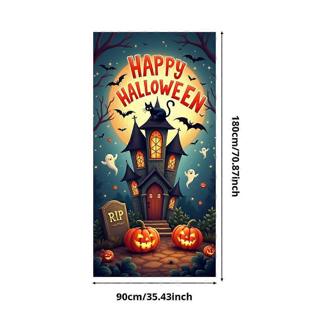 Spooky Banner Pumpkin Design Halloween Decoration Decoration Banner Eye-catching Event Banner For Spooky Theme Halloween Party