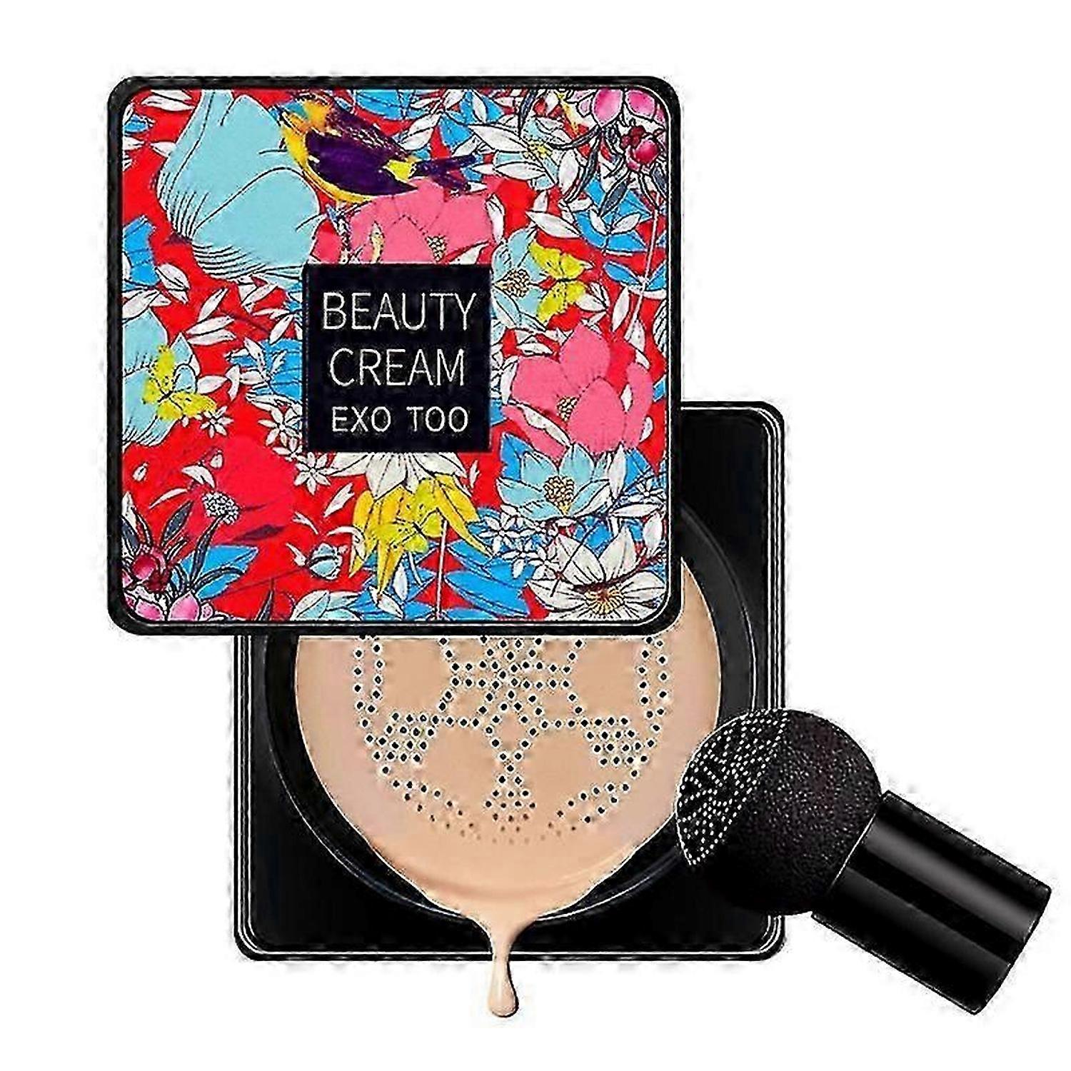 Air Cushion CC Cream Mushroom Head Foundation Moisturizing Long Lasting Face Comestics Natural Brighten Face Base Tone Make Up
