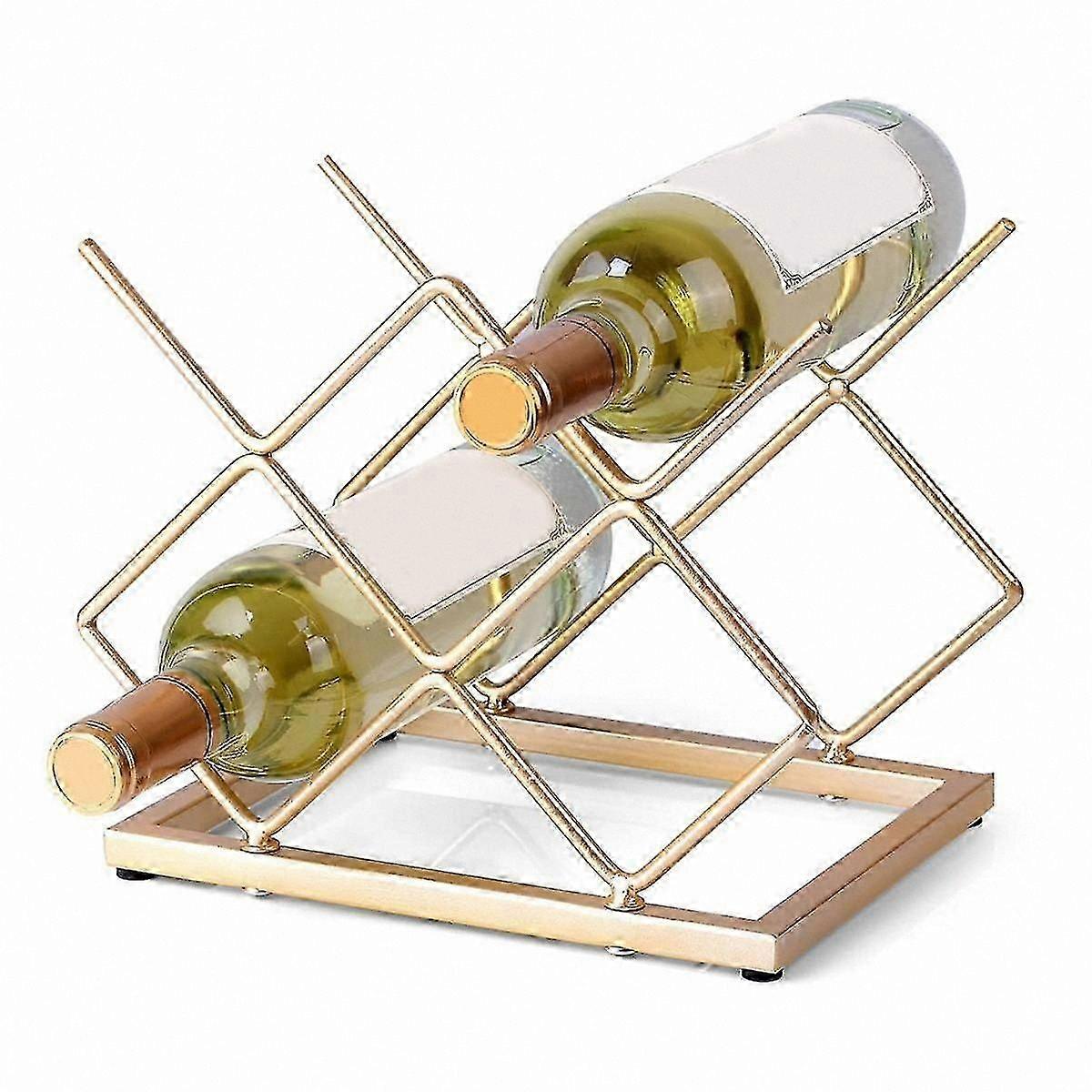 Compact Freestanding Wine Rack for Countertops, Cabinet, and Pantry Storage Solution for Wine Bottles