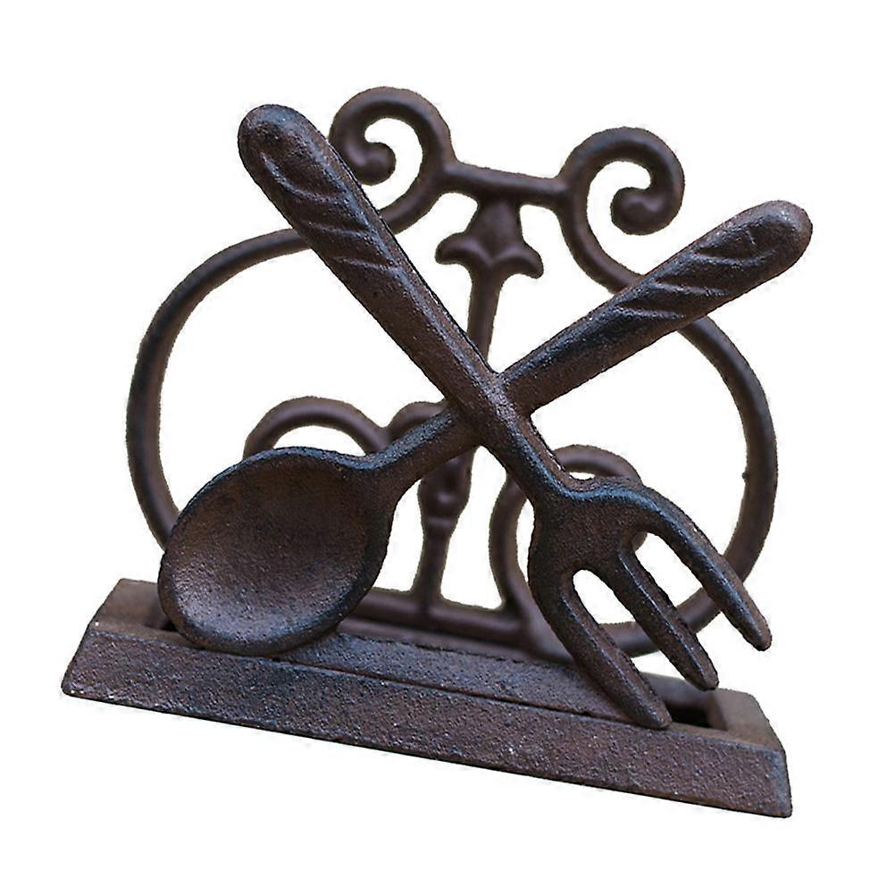 Cast Iron Tissue Holder for Storage Use with 1Pcs Napkin Holder