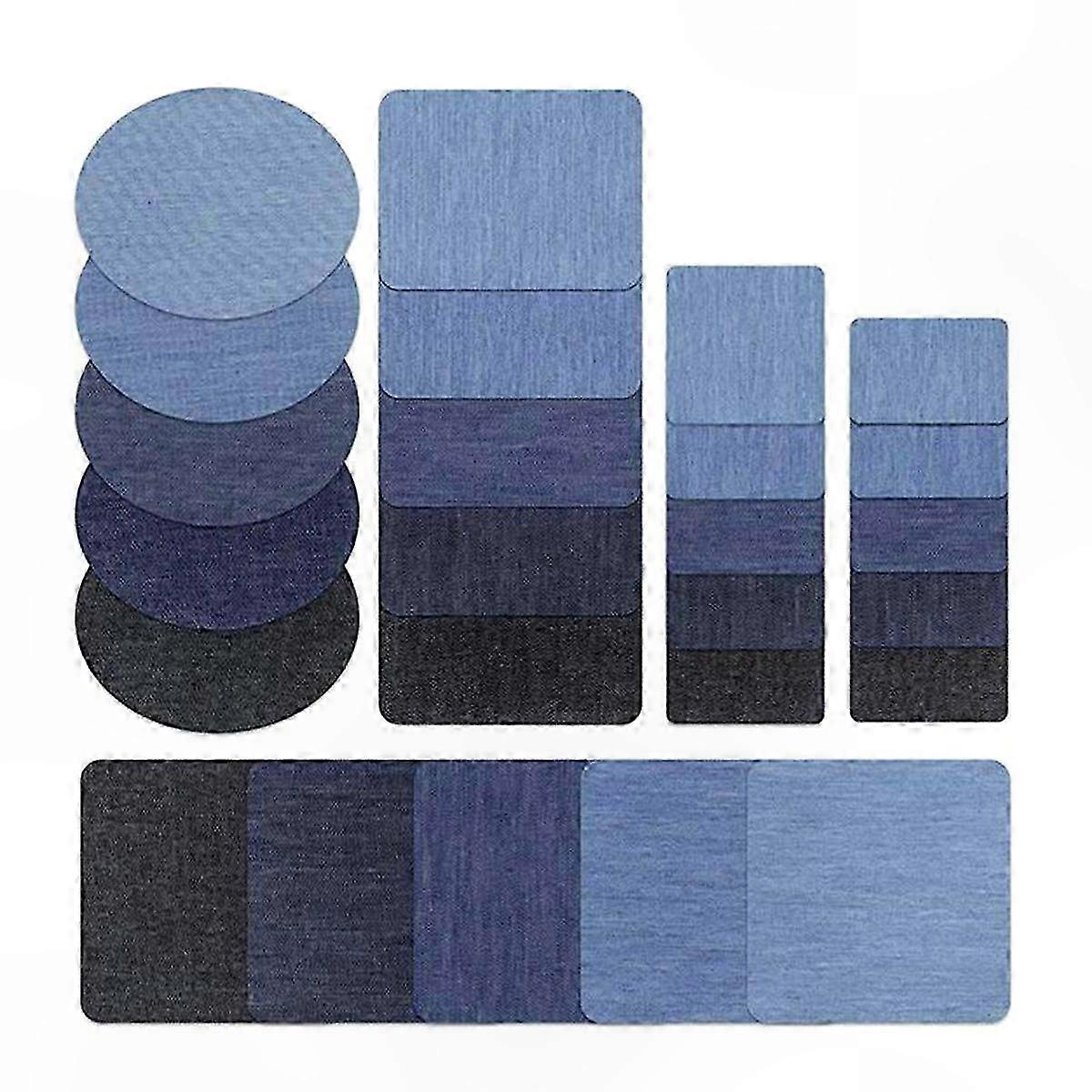 25PCS Iron on Patches for Clothing Repair, Denim Patches for Outerwear, Sew on Iron on Jean Patches