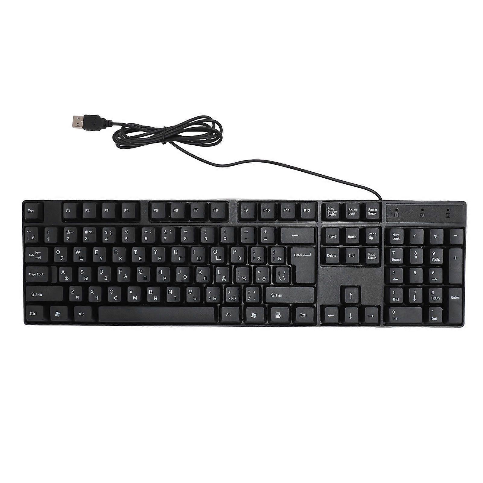 K1800 Minority Language Keyboard 104 Keys 4.2ft Cable Ergonomic Design USB Wired Gaming Keyboard