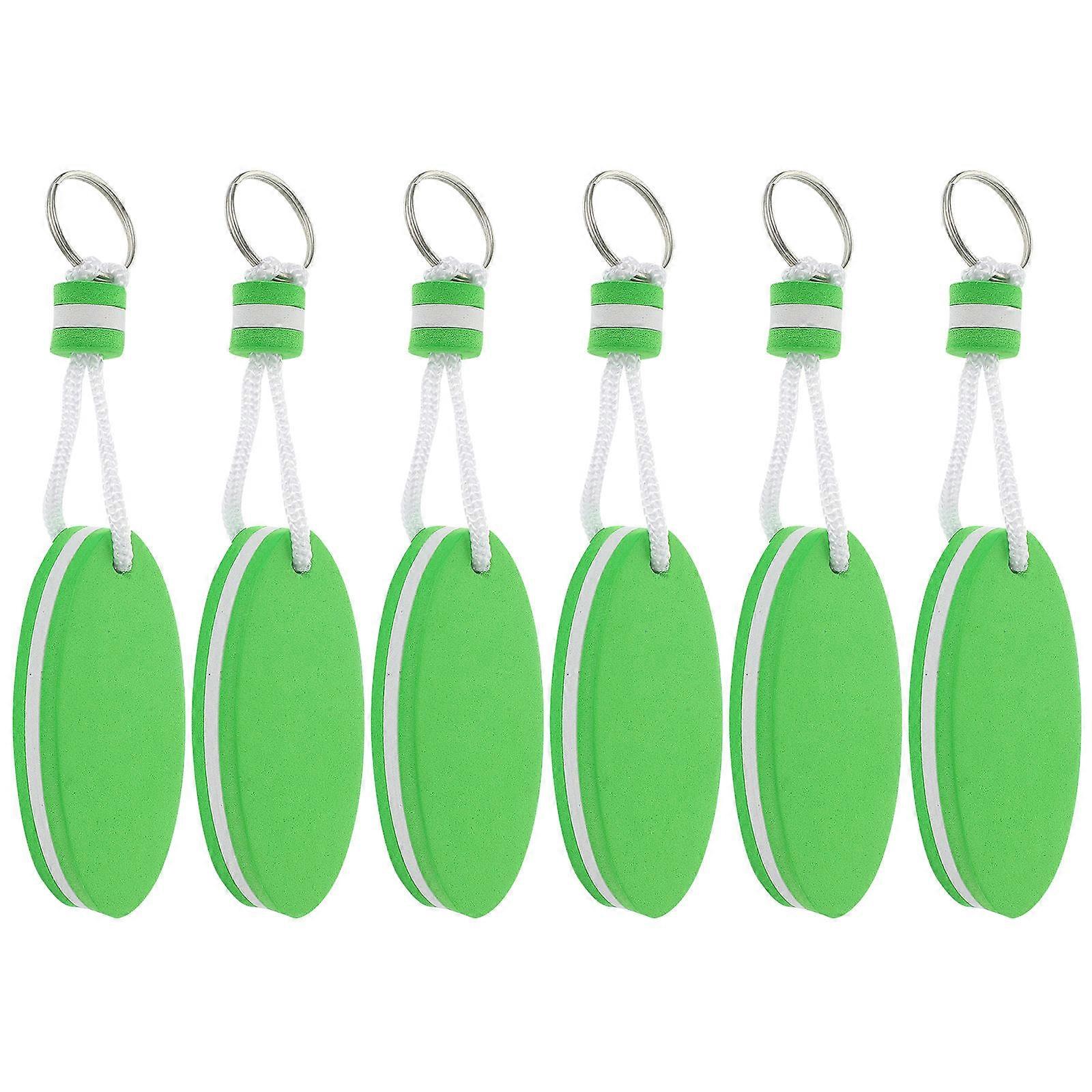 Green Eva Floating Keychain for Decoration 30Pcs Surfboard Key Rings