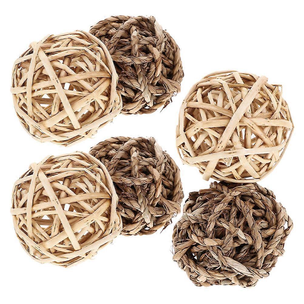 Chinchilla Chew Toys for Rabbit Oral Health 24Pcs Grass Chew Balls