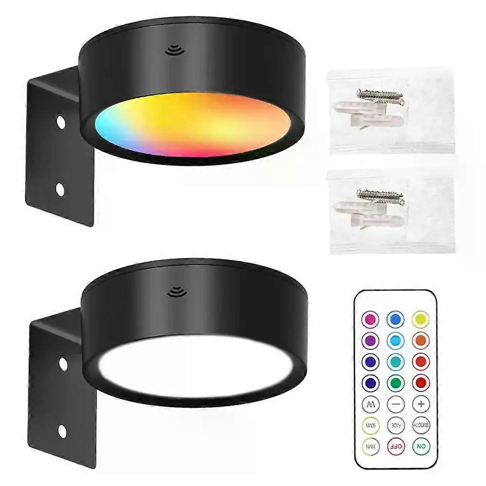 2pcs Picture Lights LED Magnetic Art Display Light Battery Operated Magnetic Dimmable Painting Spotlight With 13 Lighting Modes