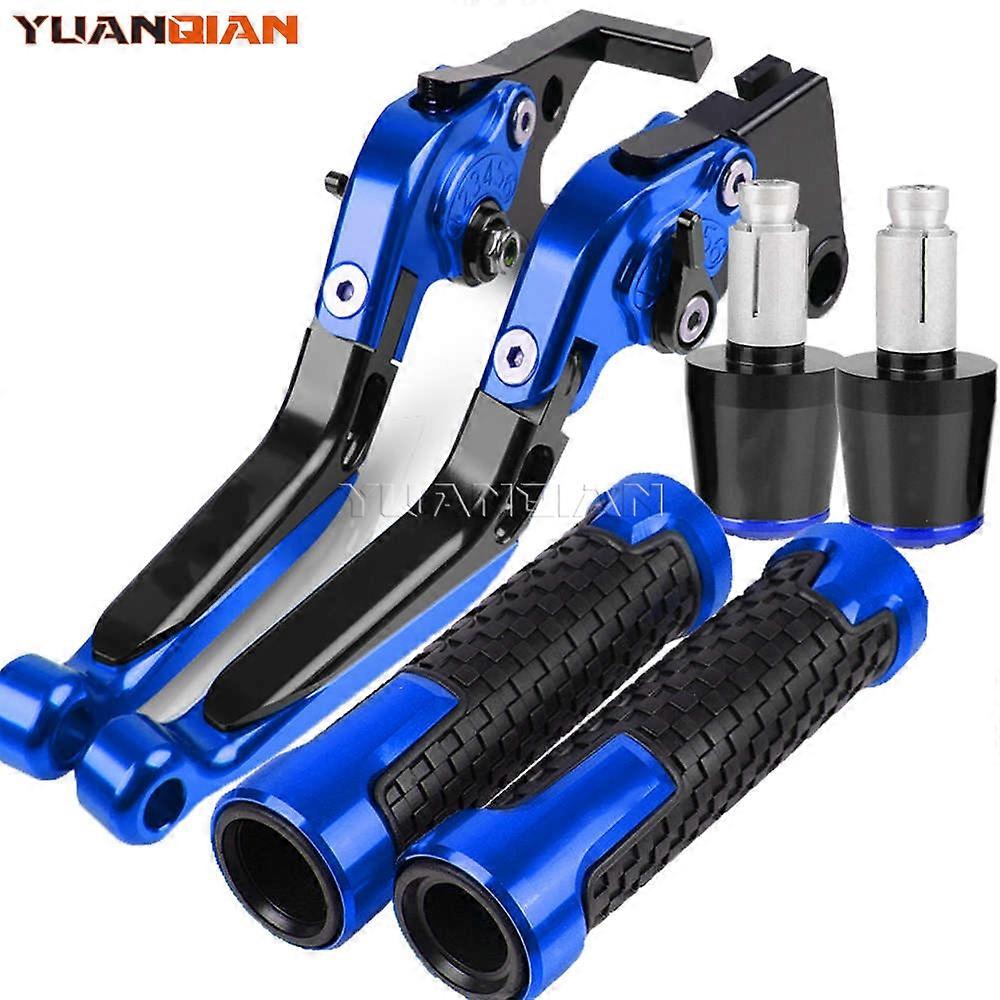 Motorcycle Adjustable Folding Brake Clutch Levers & Handle Grips ends set For Yamaha FZ8 FZ-8 2011 2012 2013 2014 2015 2016-2020