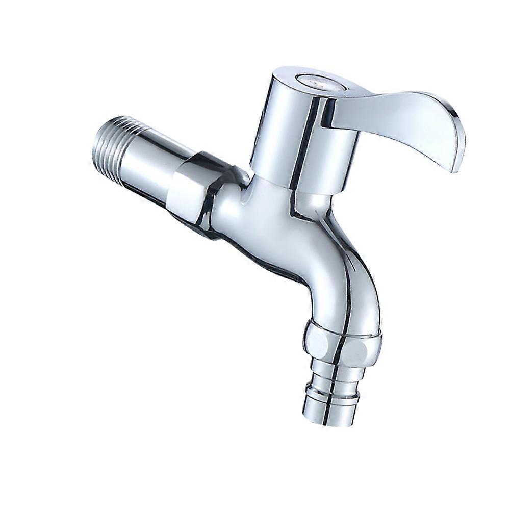 Wash Basin Water Tap 2Pcs Silver Wall Mounted Taps Suitable For Washing Machines In Kitchen And Laundry Room Cold Water Functionality