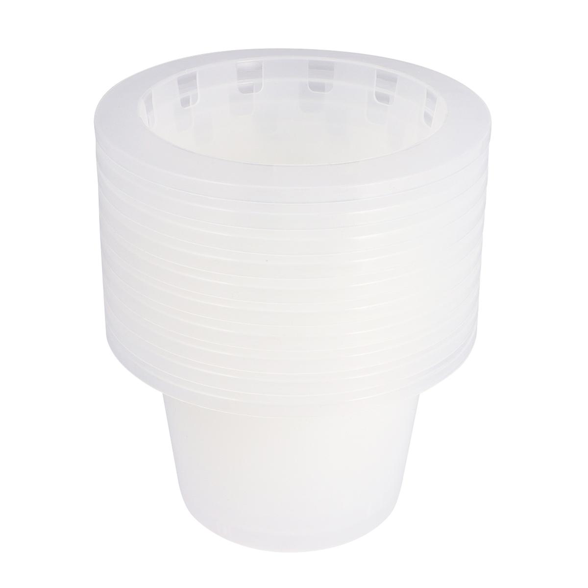 Net Basket PP Plastic Root Fixer for Planting 30Pcs Transparent