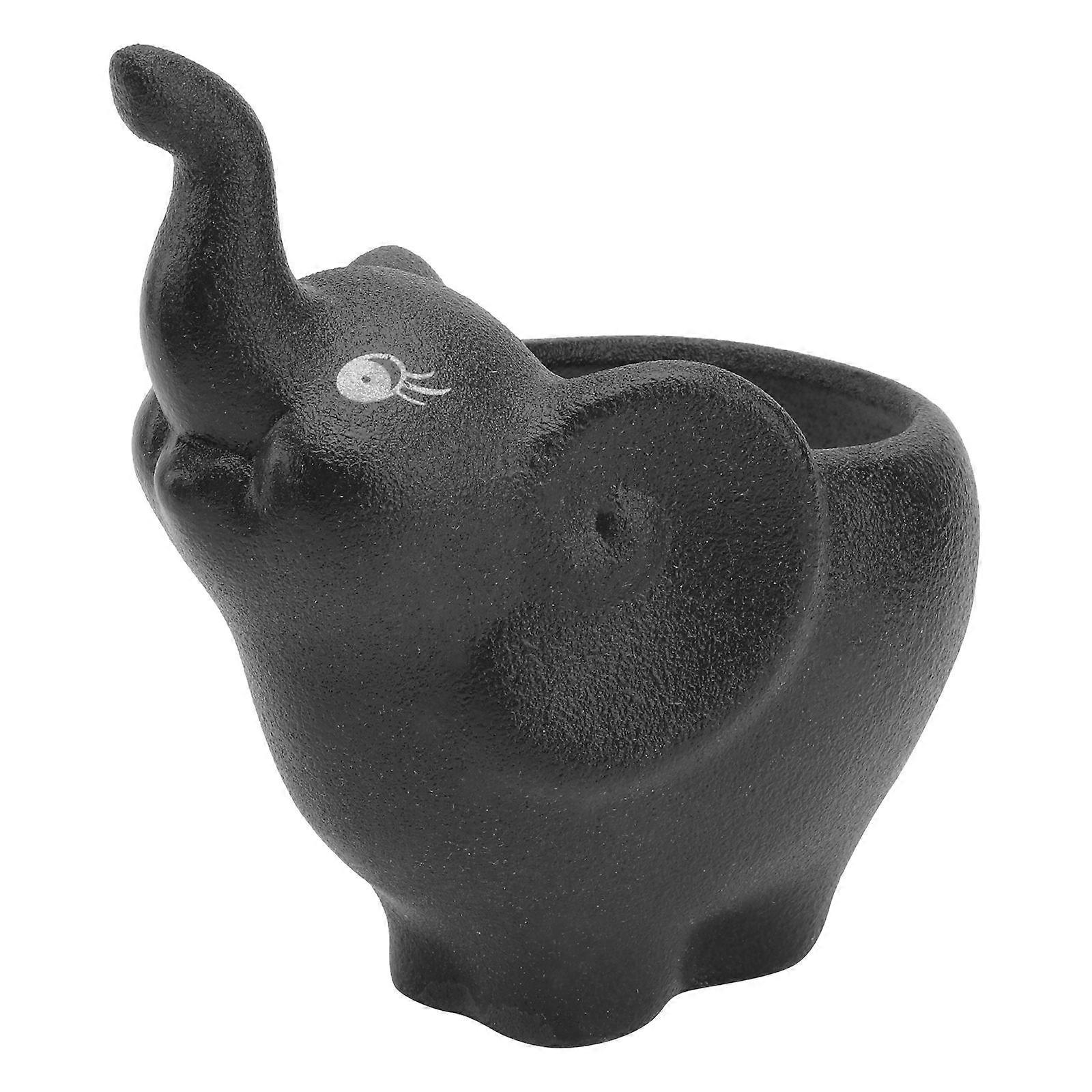 Elephant Shaped Decorative Ceramic Flowerpot Creative Flowerpot 1Pcs