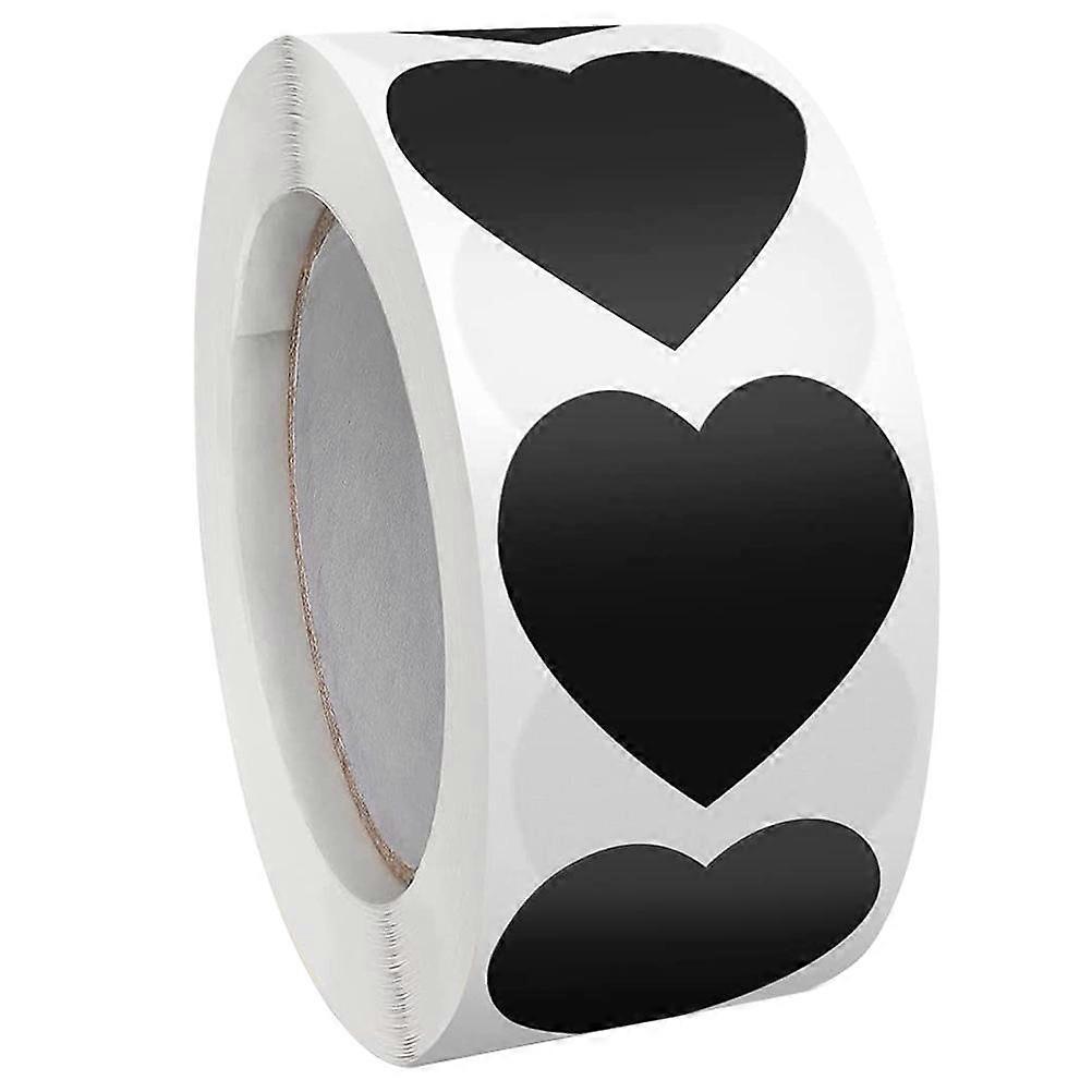 Heart Shaped Decorative Seal Stickers For Gift Wrapping 3 Rolls With Black Self Adhesive For Parties And Celebrations