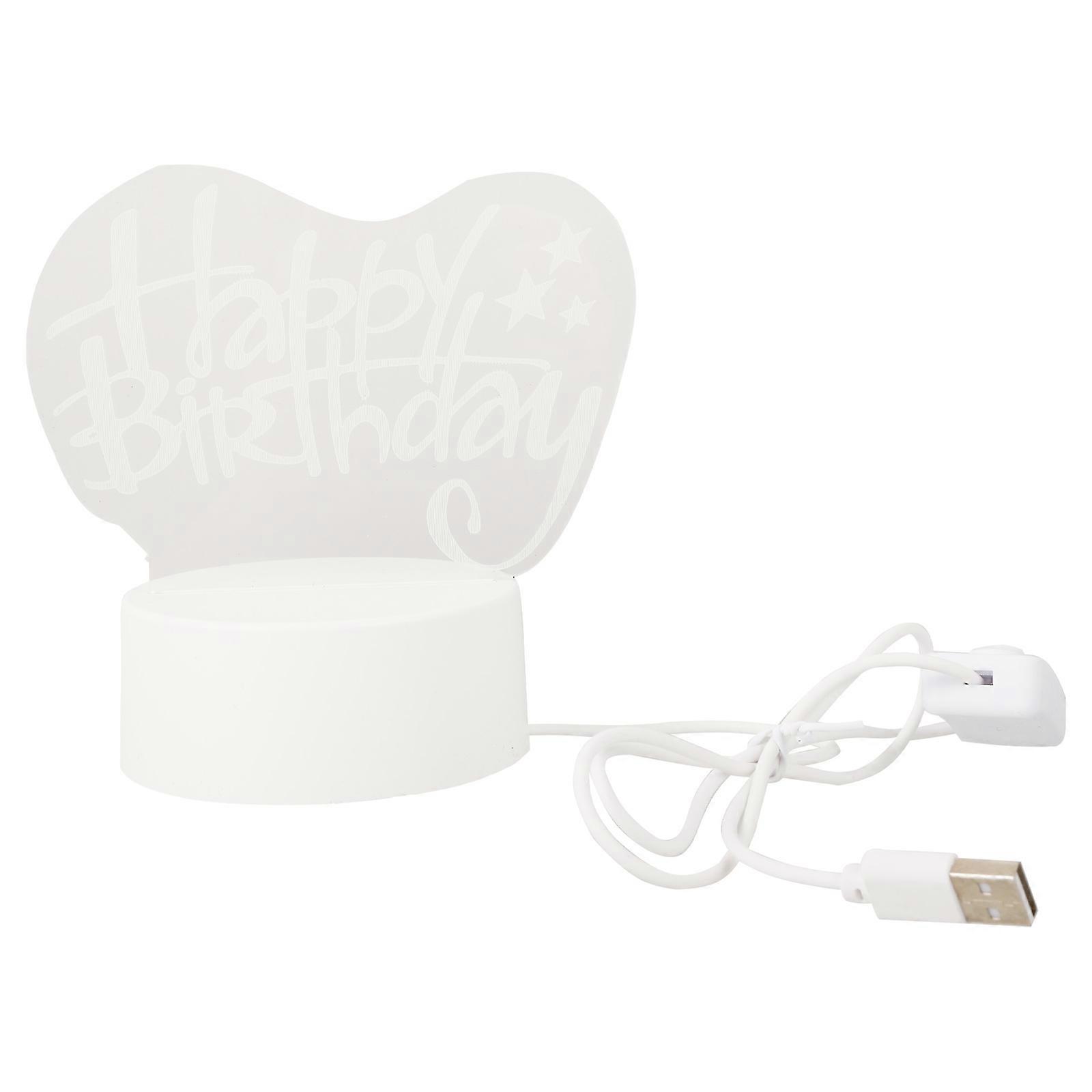 Romantic LED Light 3D Night Light for Home 6Pcs Transparent Decoration