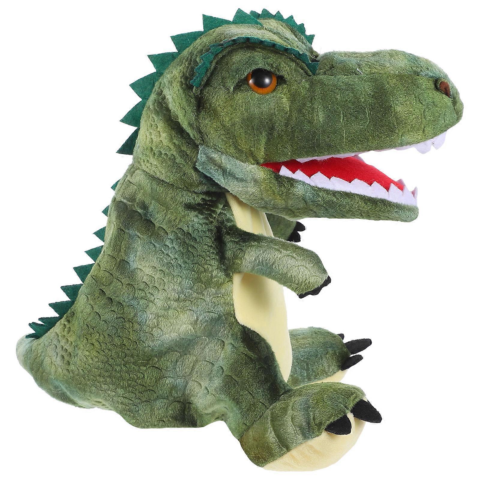 Stuffed Dinosaur Puppet Plush Hand Puppet for Kids Interactive Toy