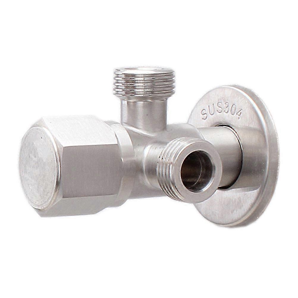 Angle Valve 304 Stainless Steel Triangle Hexagon for Regulating Water 2Pcs