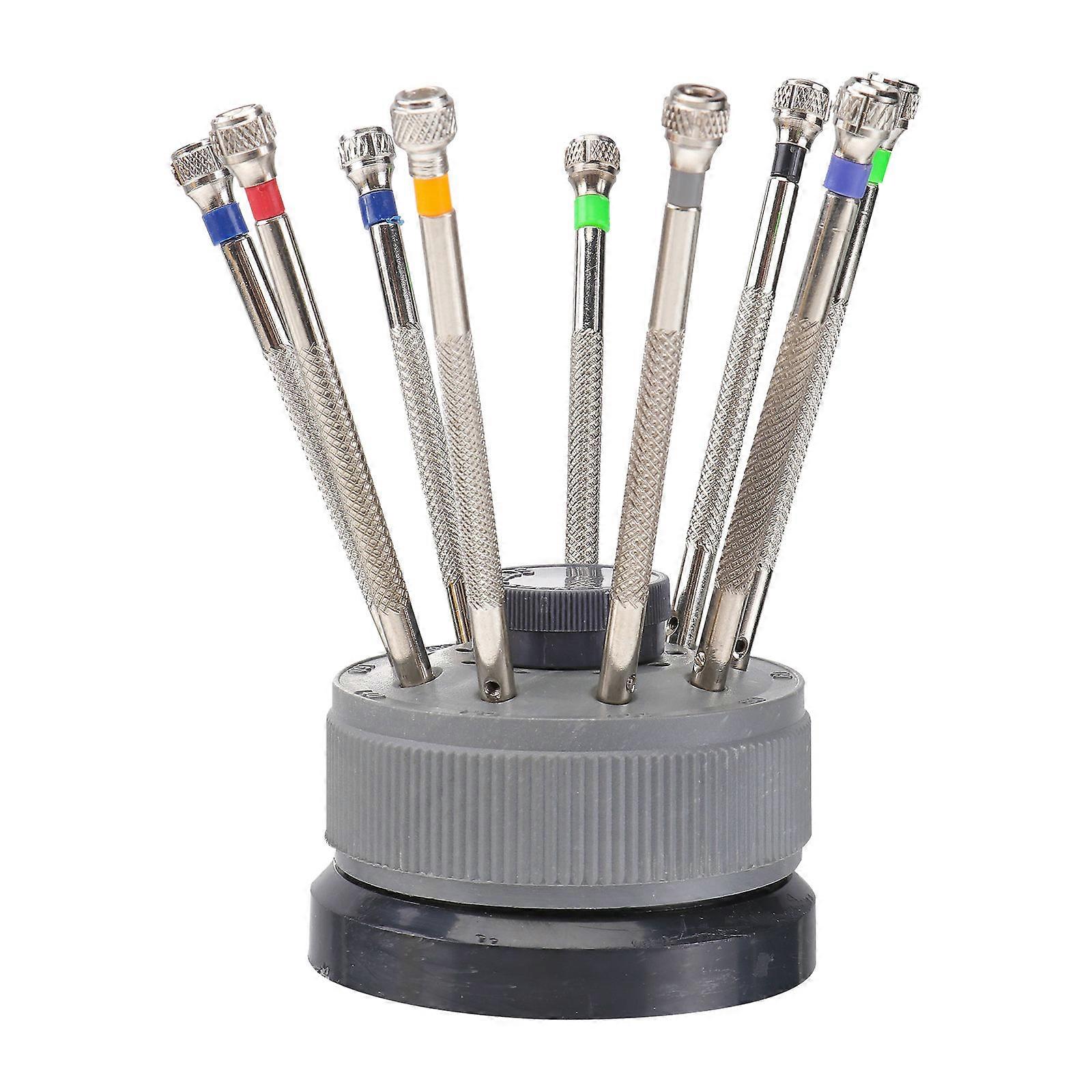 Precision Flat Slotted Screwdriver Tool for Watch Repair 9Pcs Kit