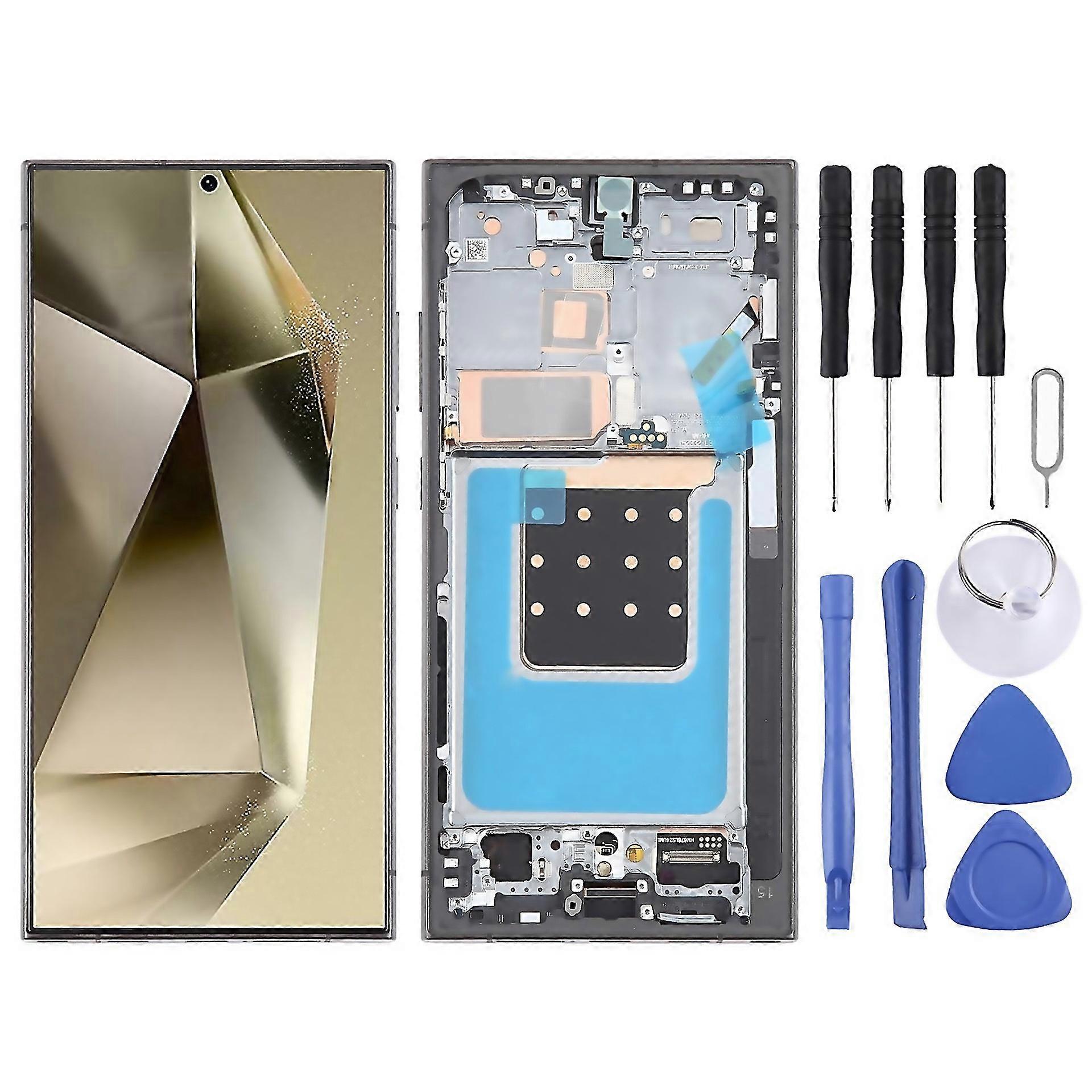 For New For Galaxy S24 Ultra Sms928b 678 Inch Oled Lcd Screen Digitizer Full Assembly With Frame Gre