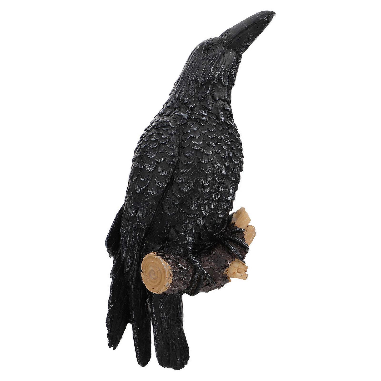 Simulation Crow Ornament 1Pack Fake Crow Prop for Halloween Atmosphere Creation