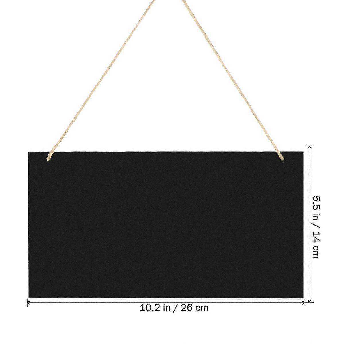 Black Chalkboard Message Board 2Pcs Erasable Sign Display For Party Use 26Cm X 14Cm Lightweight And