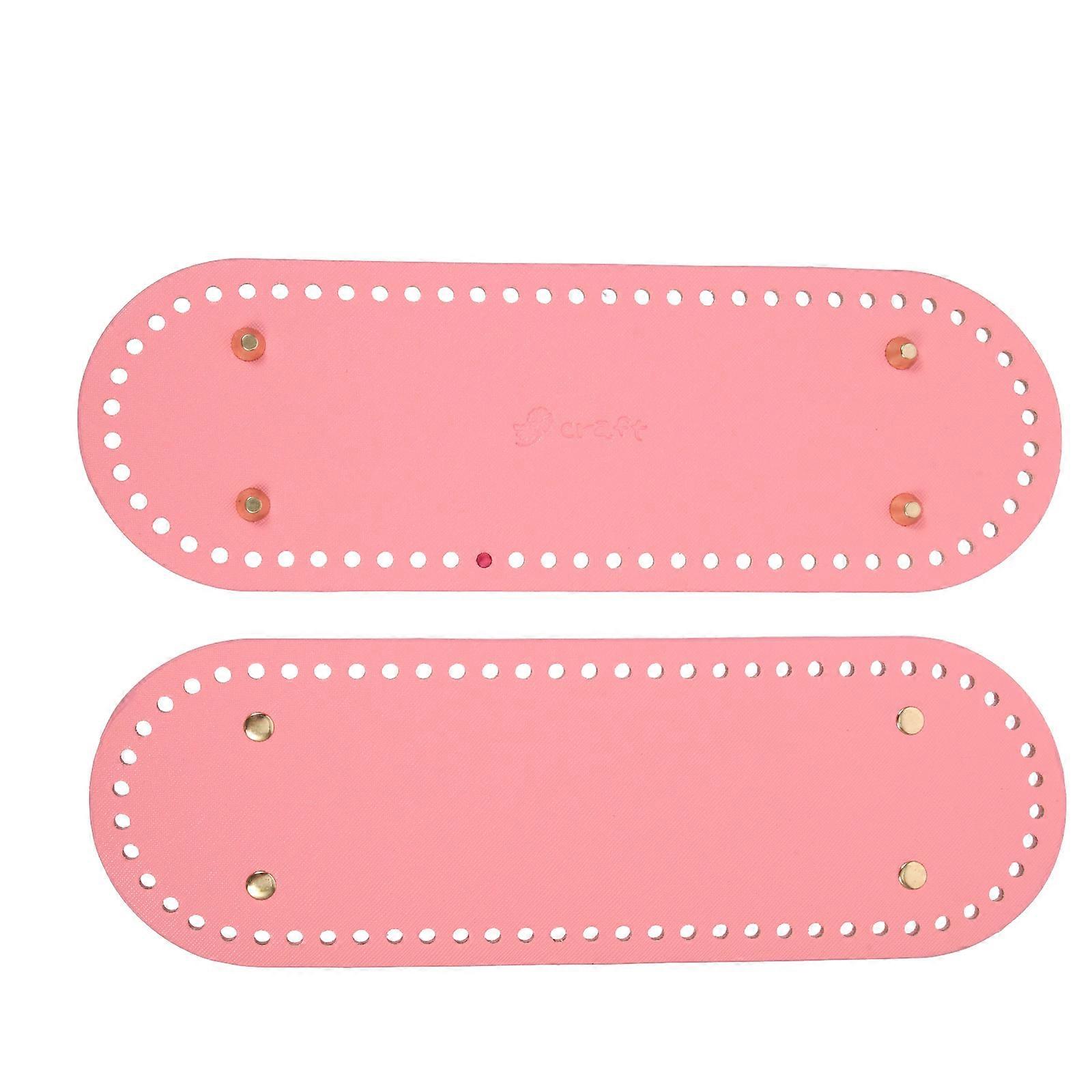 Handbag Base PU Bag Bottom for DIY 6Pcs Pink Crochet Shaping Base