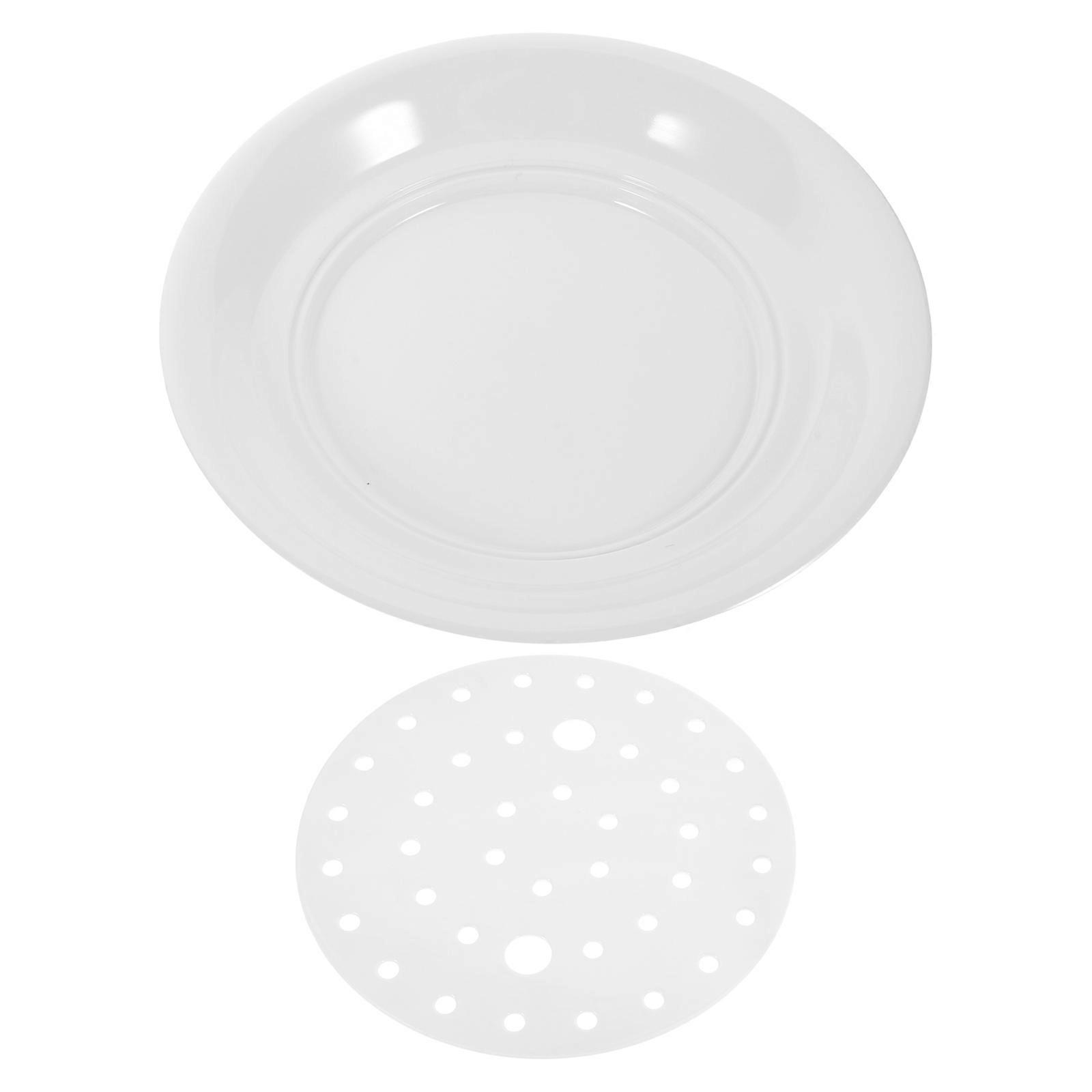 Dumpling Steaming Plate for Draining Function with 1Pcs Vinegar Dish