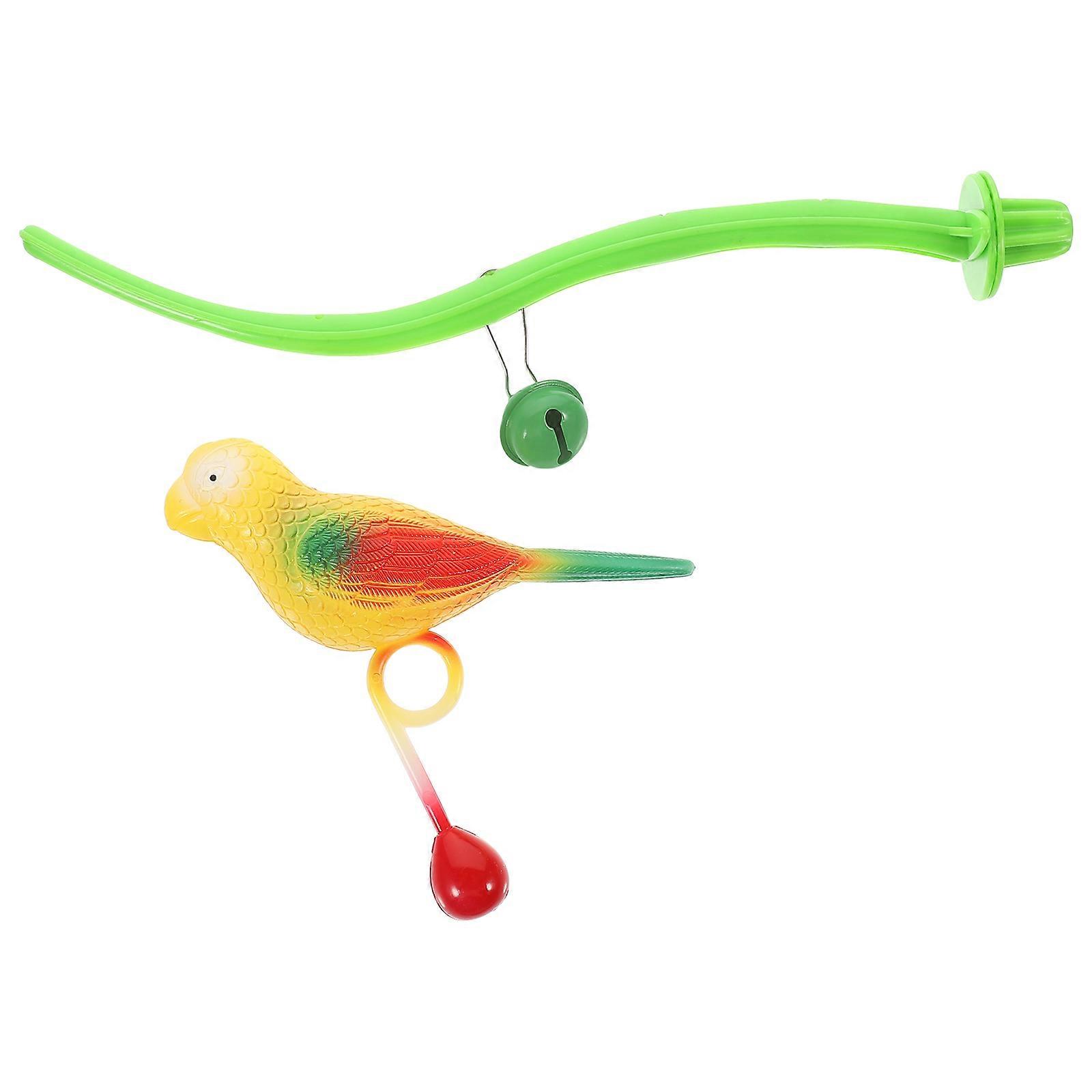 Parrot Perch Toy For Birds With Chewing And Pecking Features 3 Sets Durable Plastic Material