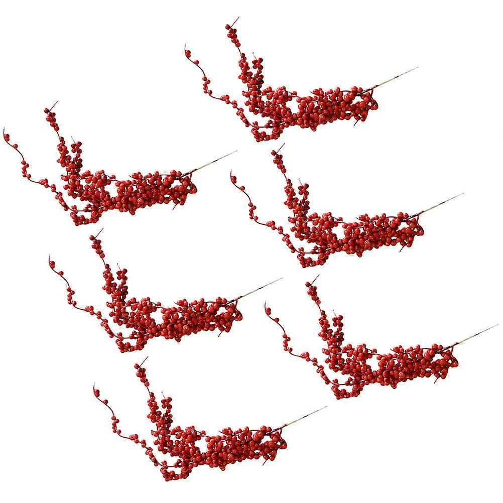 Christmas Berries Simulation Branch for Decoration 18Pcs Red Ornaments