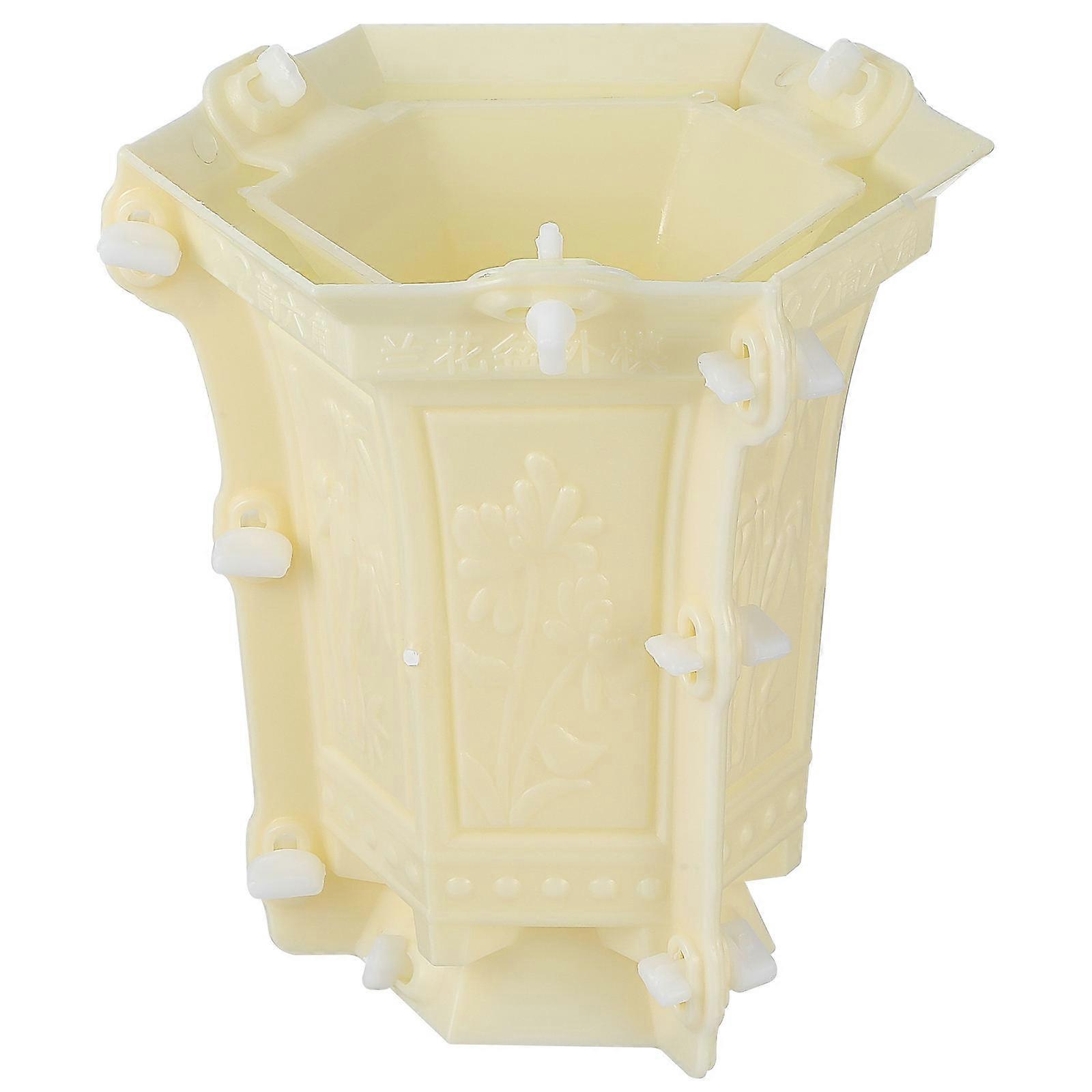 DIY Hexagonal Flower Pot Mold For Family 27.00X23.00X22.00CM Ideal For Gardening Safe For Use 1 Set