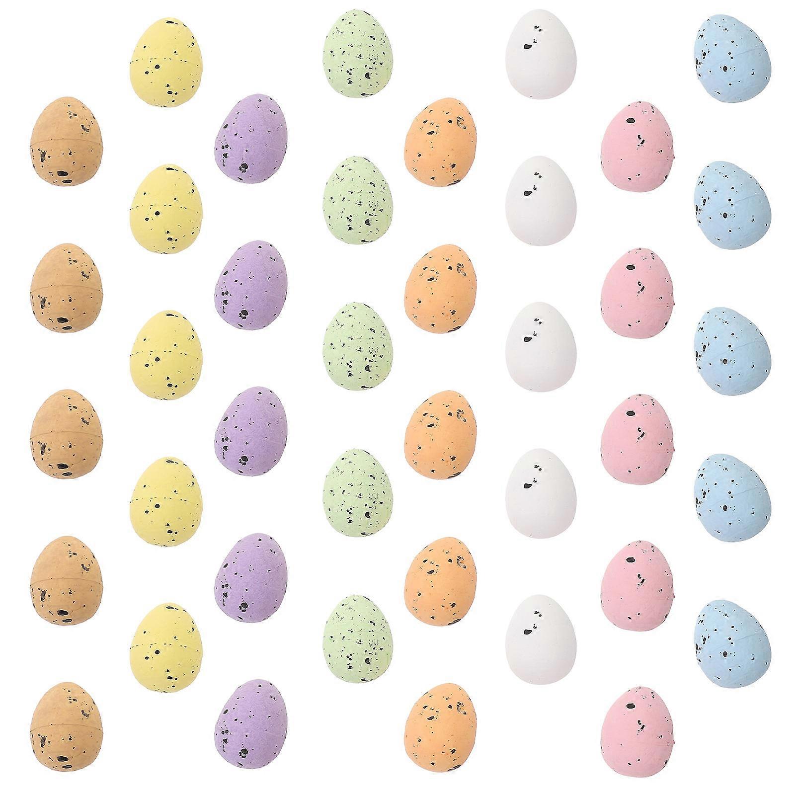 Simulation Egg Colorful Foam Eggs for Easter Party Decor 500Pcs