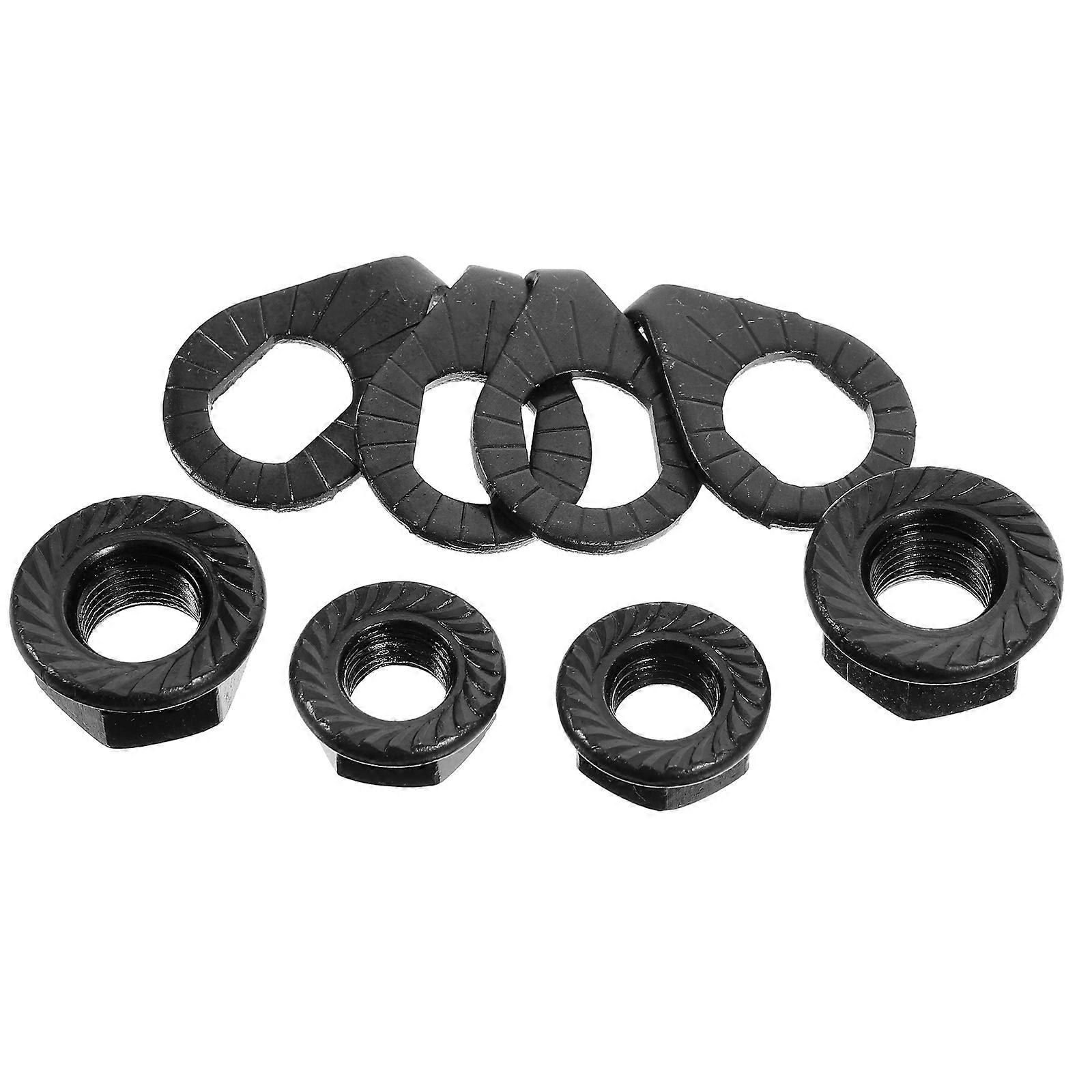 Iron Bike Fixed Flange Nuts for Wheel Axle Safety 5Sets Durable Nuts Kit