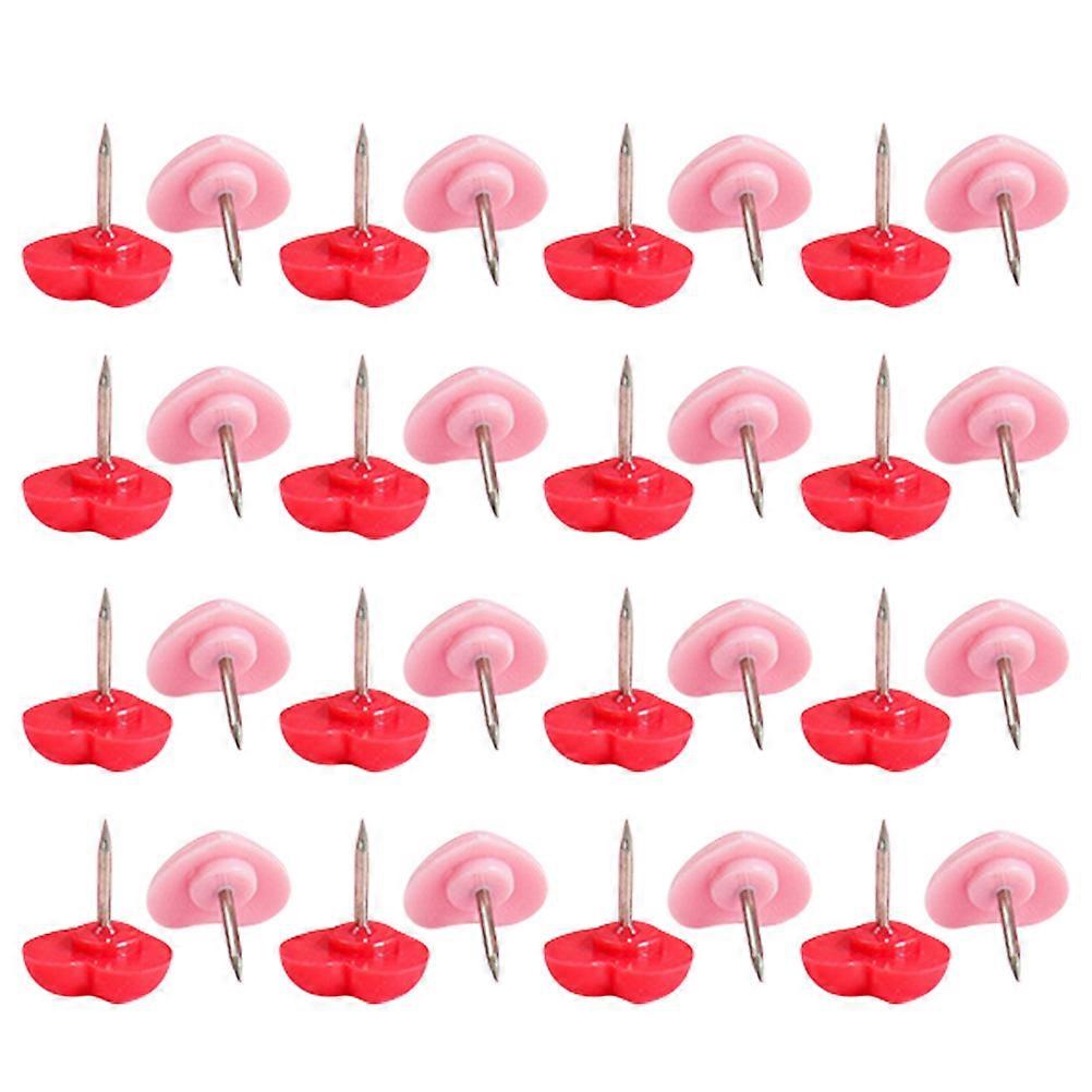 Replaceable Pushpins Heart Shaped Thumbtacks for Home Use 4 Boxes