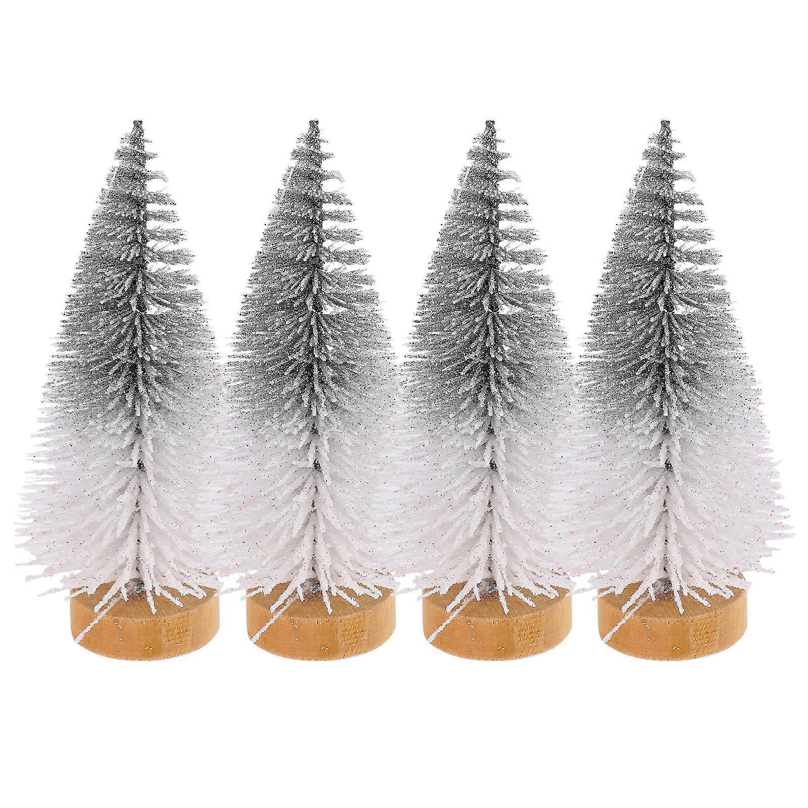 Mini Christmas Tree Artificial Xmas Tree Decor for Home 16Pcs Pack