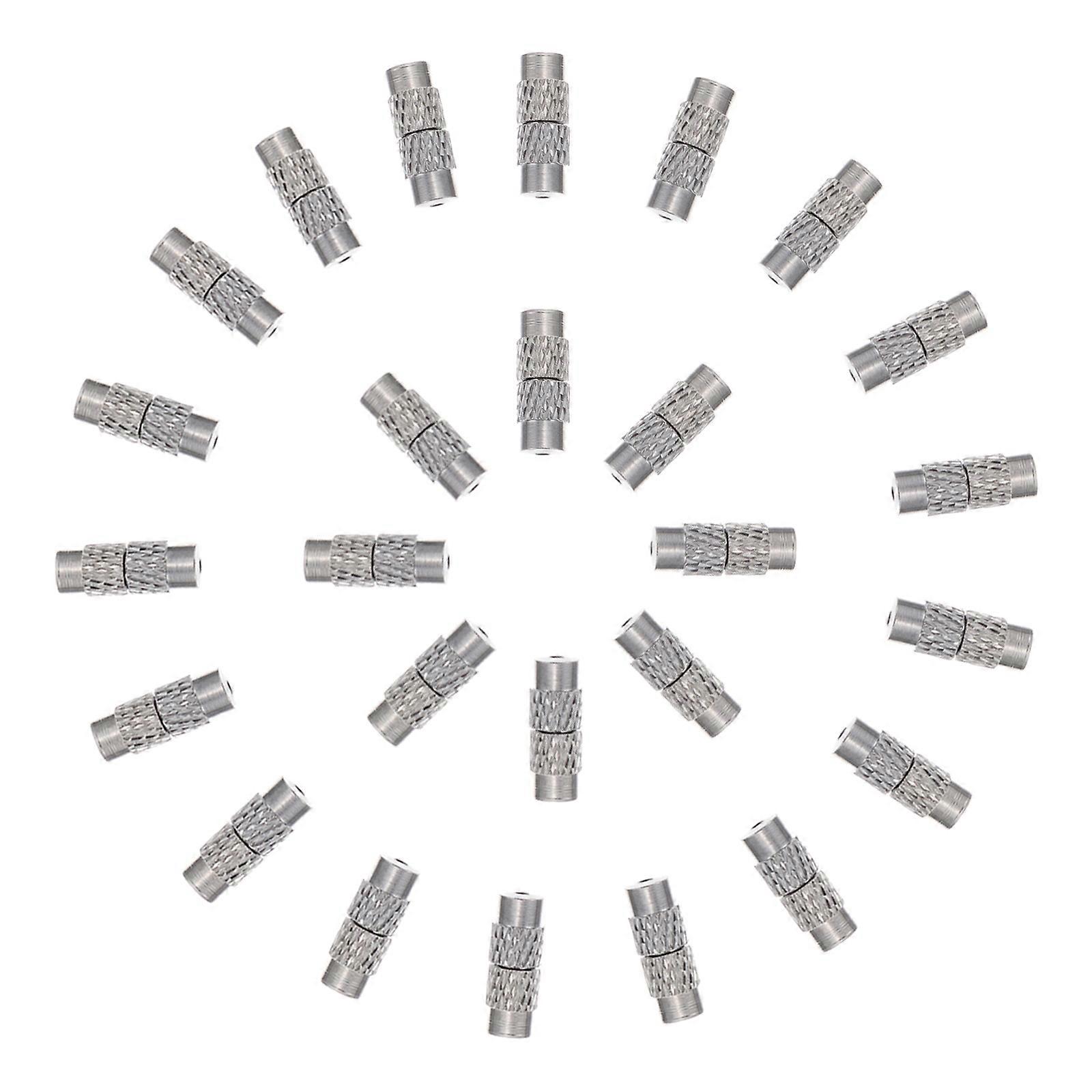 Jewelry Screw Clasp Barrel Clasp for DIY 100Pcs Silver Cord End Caps