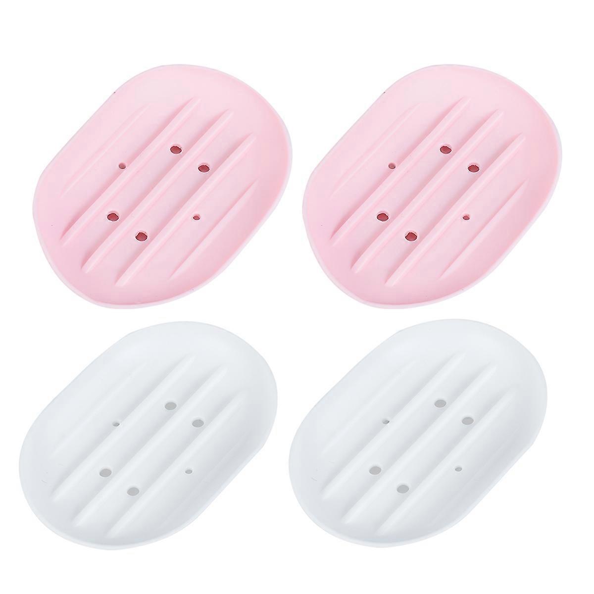 Silicone Soap Dish Non Slip Holder for Bathroom Kitchen 8Pcs Set