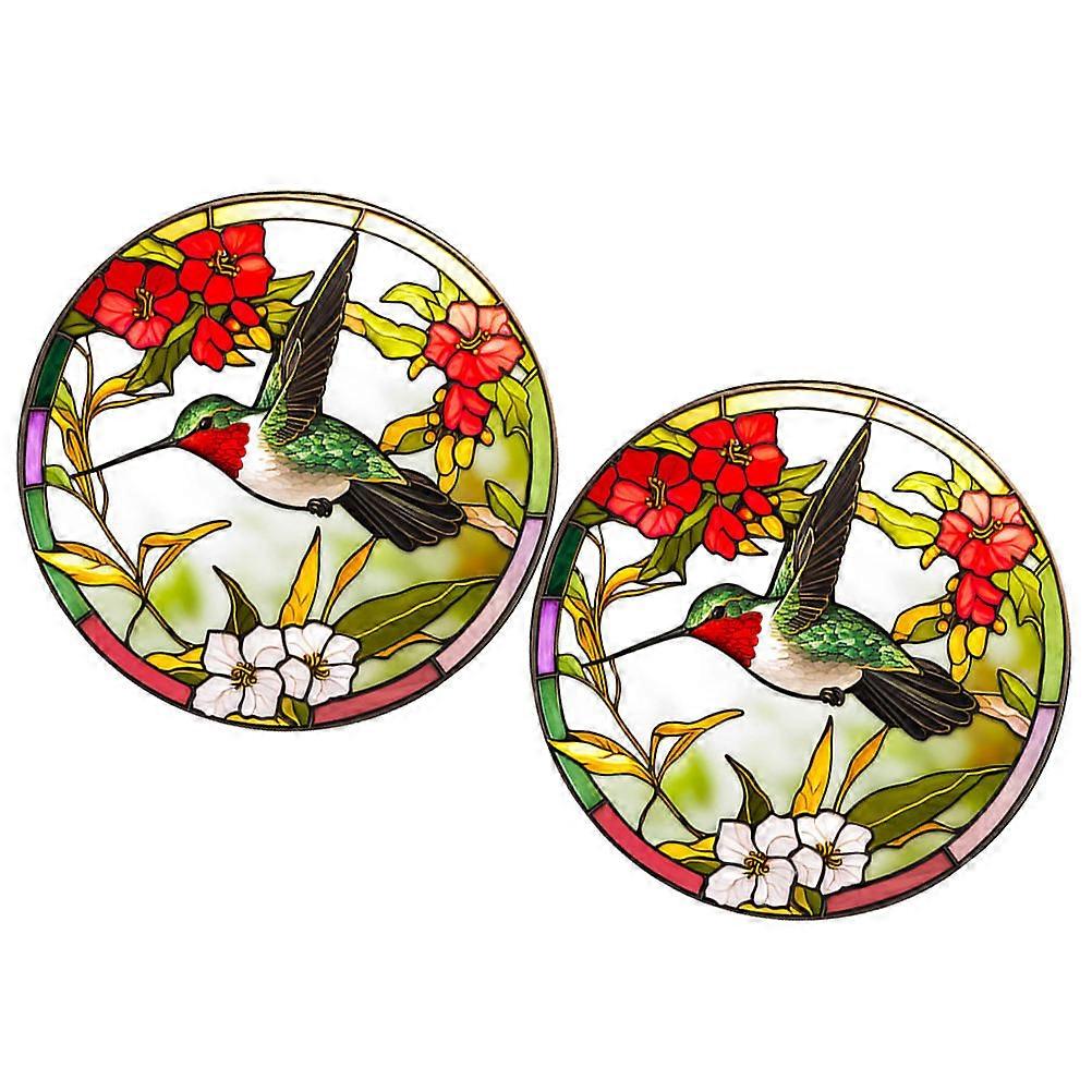 Window Clings 8 Pcs Anti-Collision Hummingbird Stickers For Home Decoration Assorted Color Easy To Use