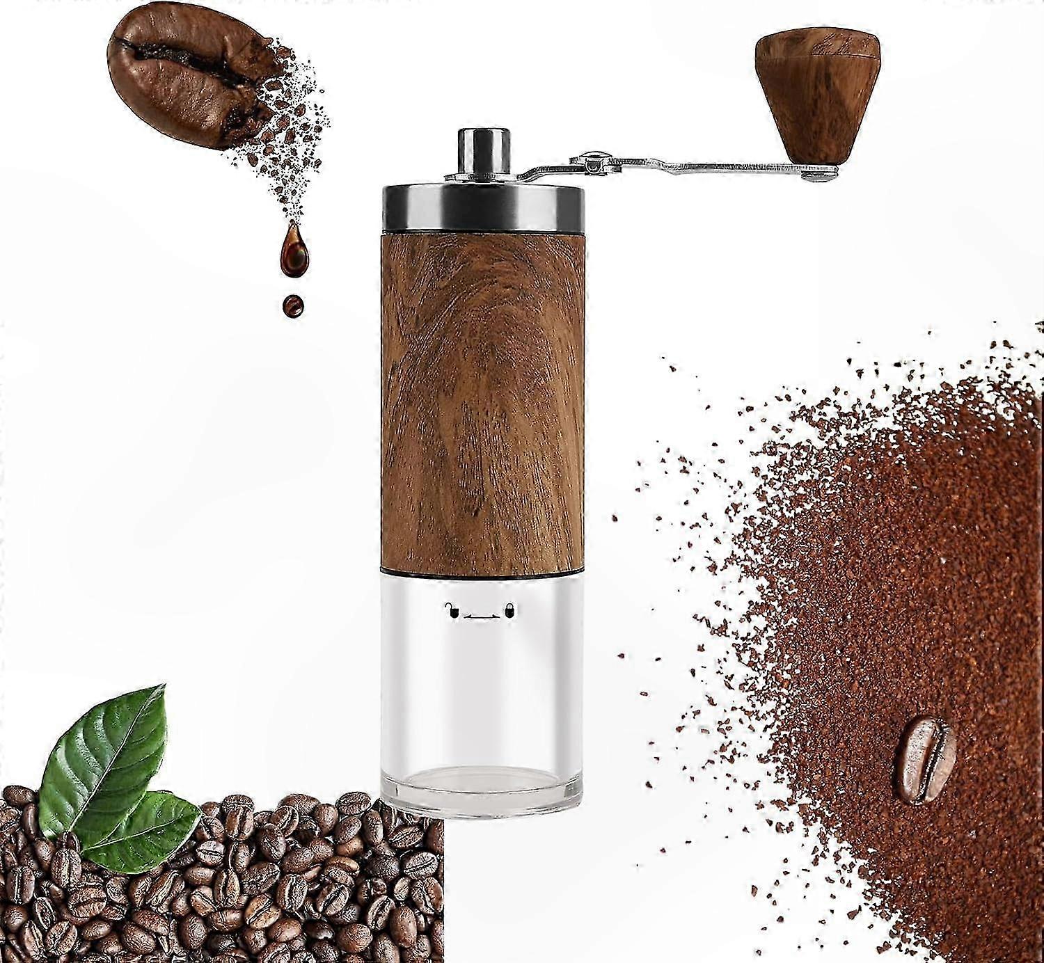 Adjustable Manual Coffee Grinder with Ceramic Burr for Precision Grinding (AAA)