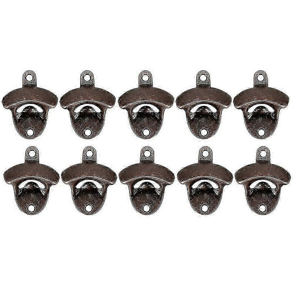 10 Pack Bottle Opener Wall Mounted Rustic Beer Opener Set Vintage