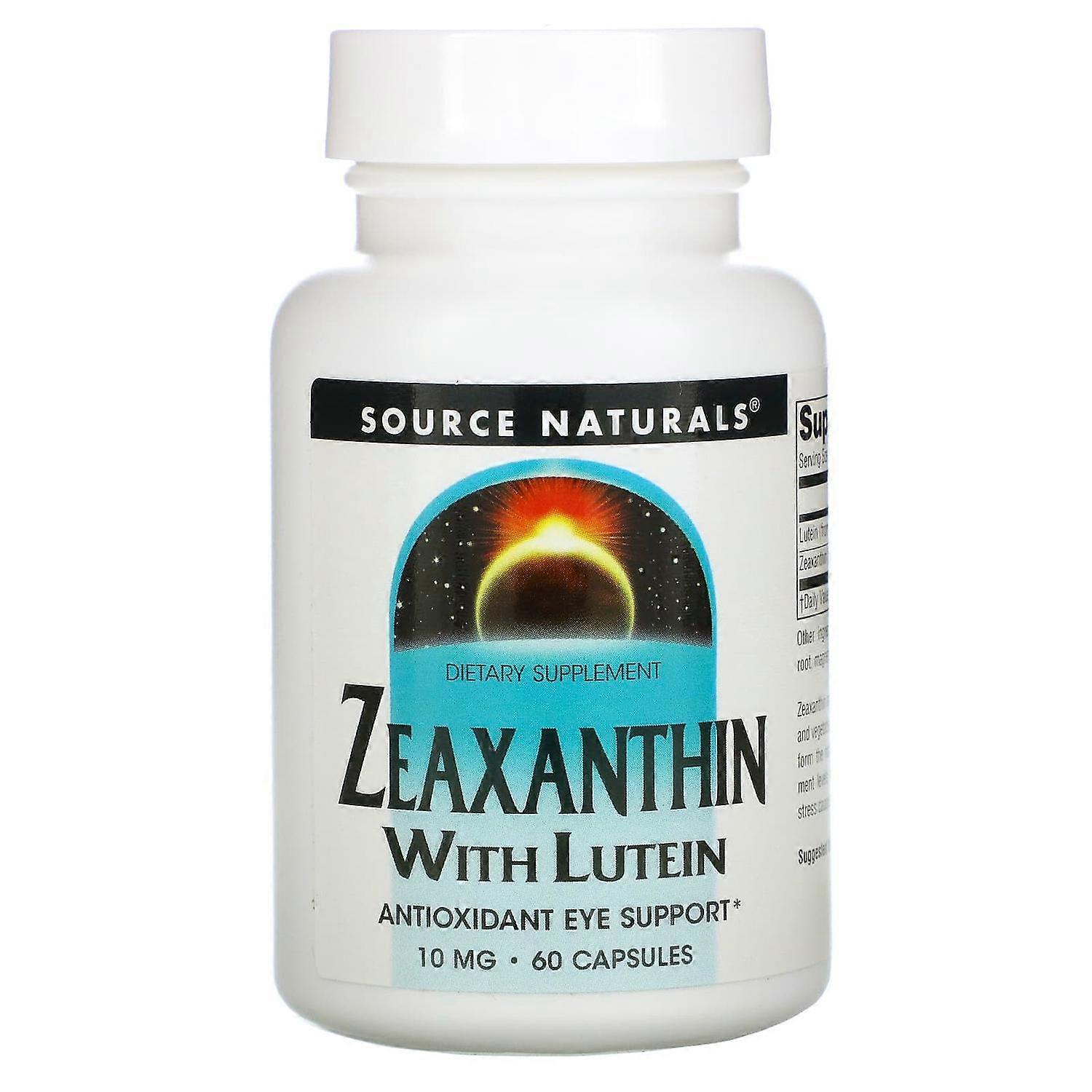 Source Naturals, Zeaxanthin with Lutein, 10 mg, 60 Capsules