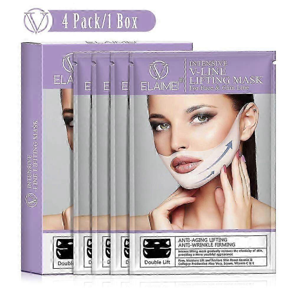 V Line Lifting Mask Collagen for face, Chin Mask Strap For face and Jawline, Improves Double-chin, Jawline, Wrinkles and Neck Lines, Deep Moisturizing