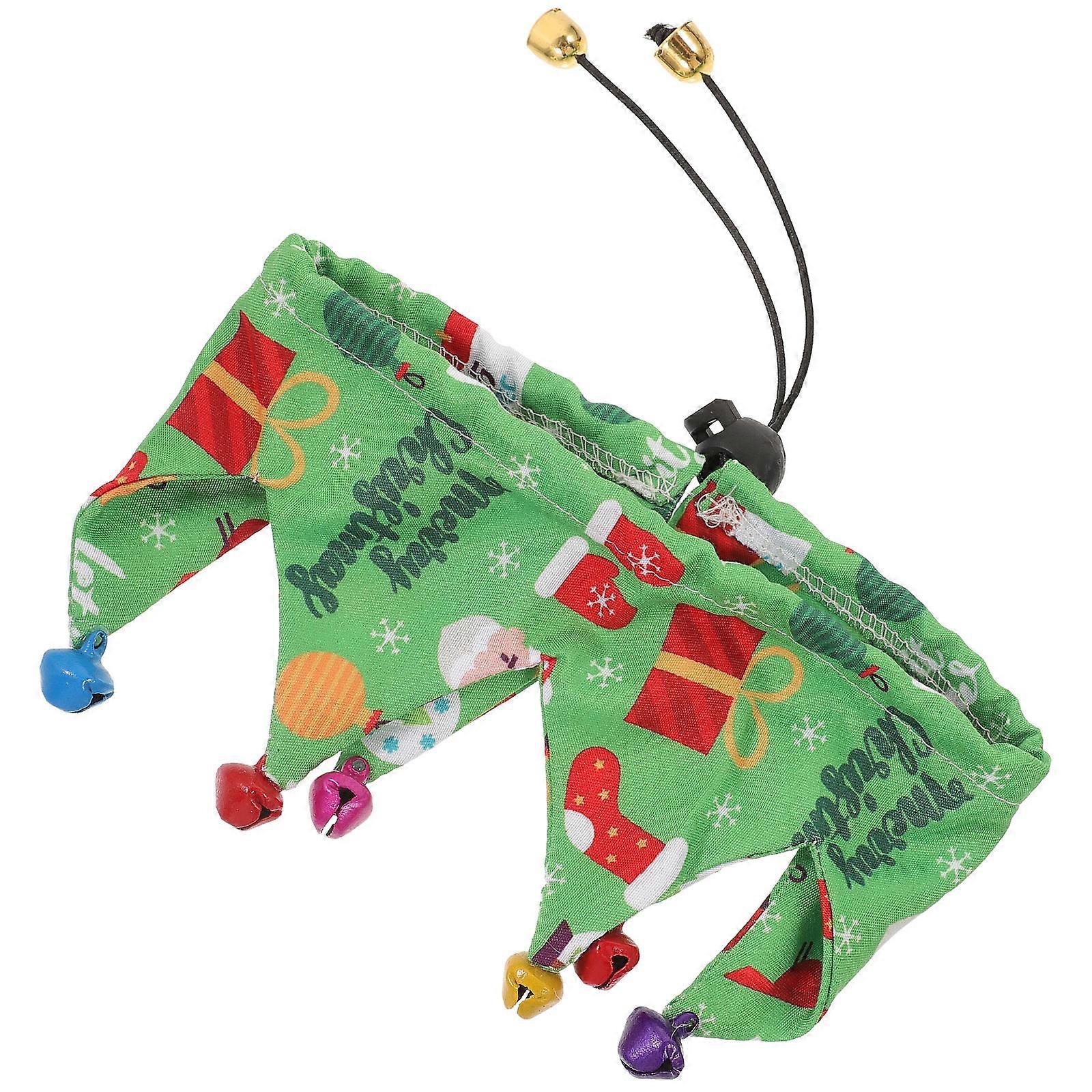 Cat Collar Polyester Christmas Neckerchief with Bells for Cats