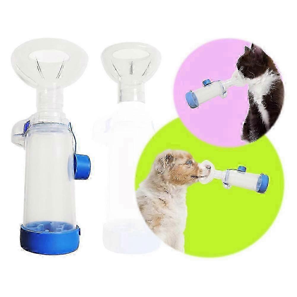 Inhaler Spacer with 2 Masks for Pets Cat and Small Dog Inhaler Spacer for MDI,with Round Shape Silic