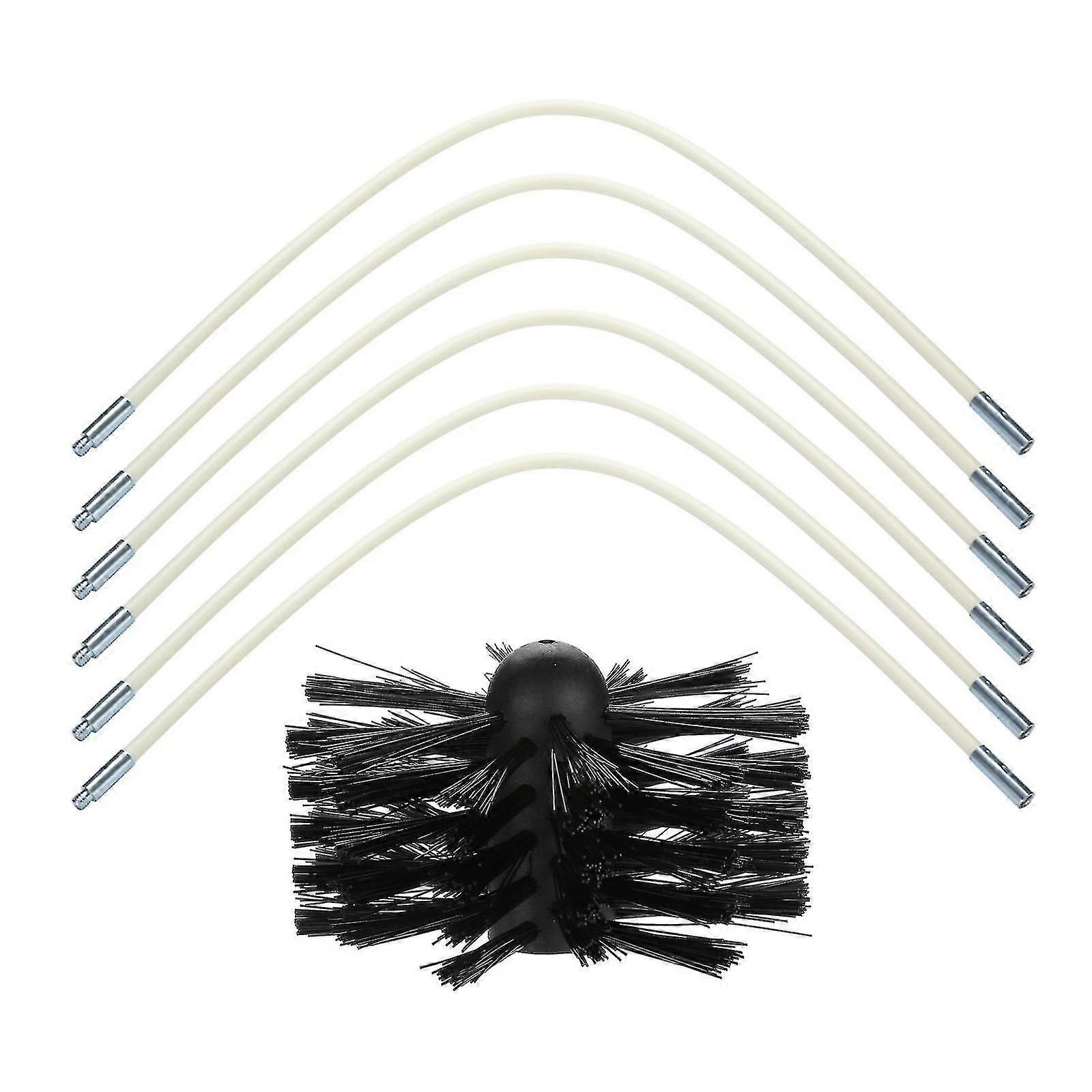 6 + 1 Ensemble de ramonage rotatif Ensemble de ramonage Brosse de cheminée Kit de brosse de cheminée Fp