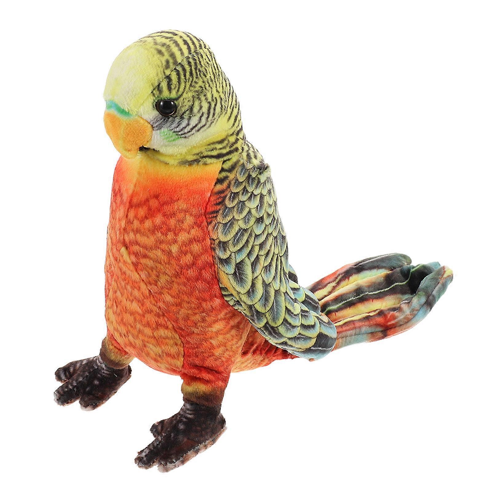 Realistic Parrot Toy Doll for Play 2Pcs Soft Stuffed Animal Plush Toy