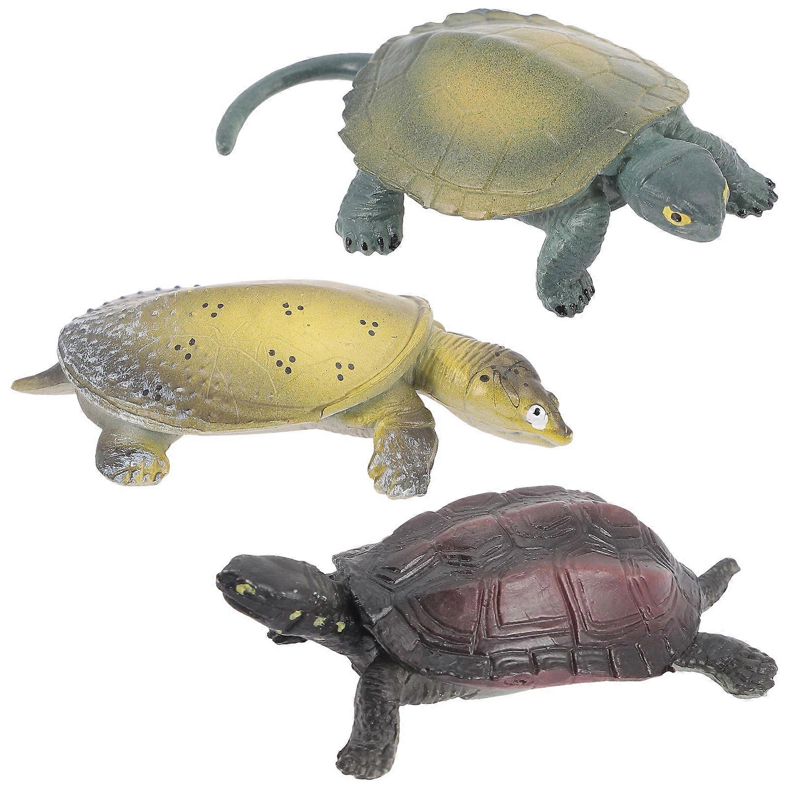 Toy Turtle Figurine Tortoise Ornaments for Decor 9Pcs Set