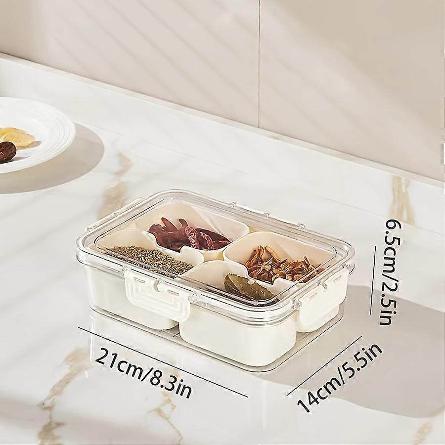 Divided Serving Tray with Lid , Food Storage Container, Snack Box, 8 Compartment Snack Containers, Fruit Storage Containers